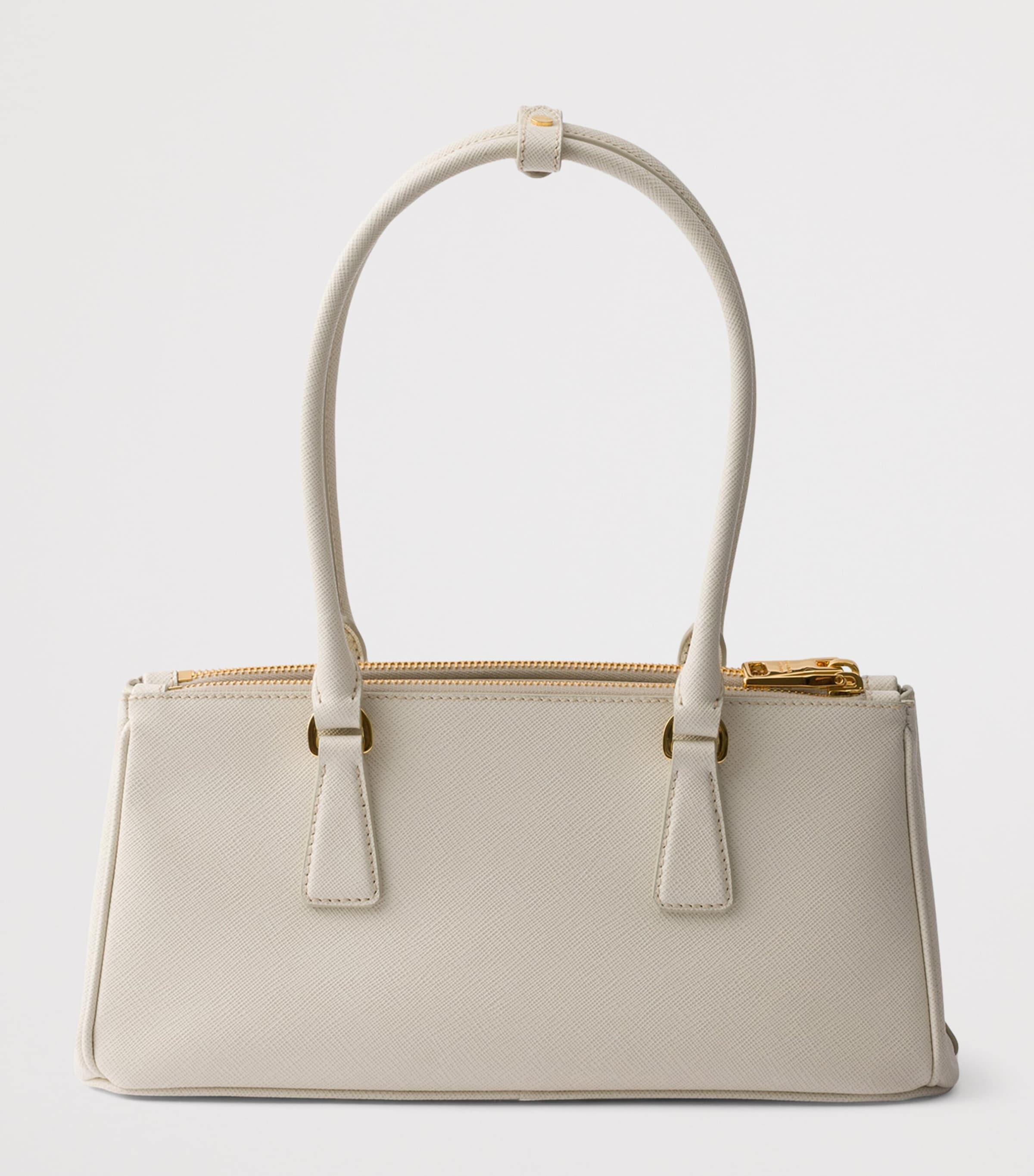 Prada Medium Leather Galleria Top-Handle Bag Neutral Image 6