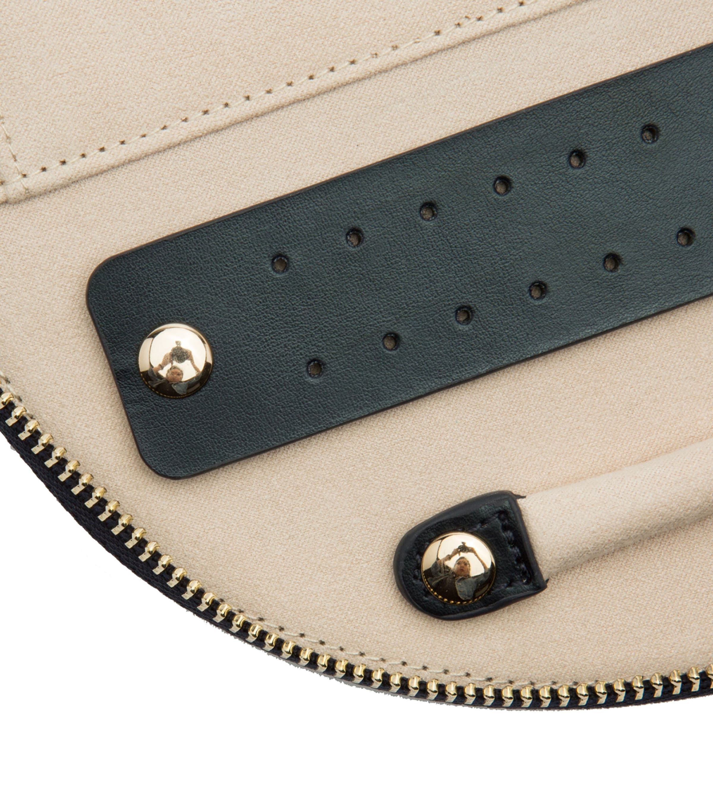 Embroidered Zoe Zip-Up Jewellery Case VERT Image 4