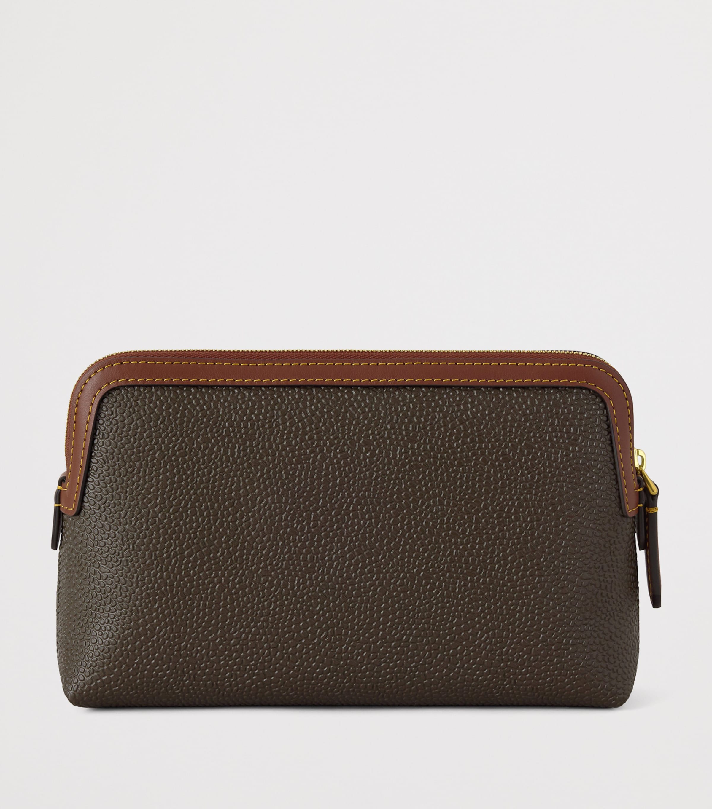 Mulberry Small Scotch Grain Cosmetic Pouch Mole Cognac Image 2