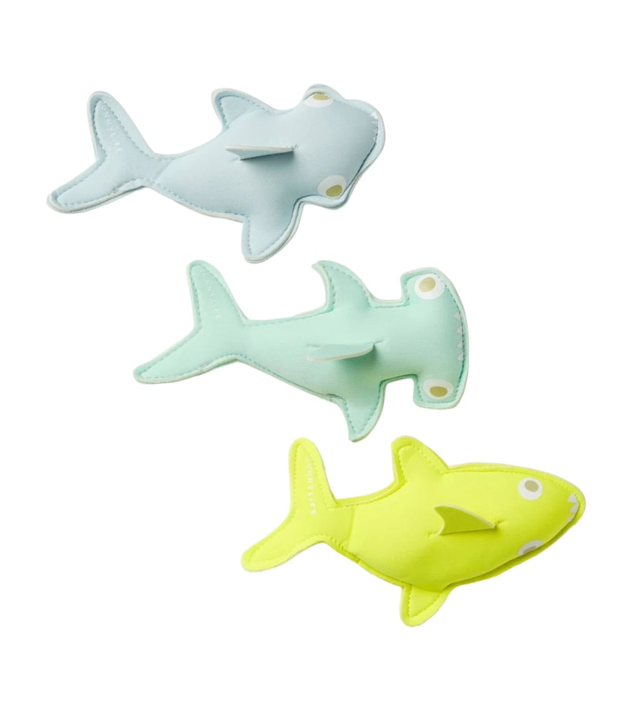 Sunnylife Kids Salty The Shark Dive Buddies (Set of 3) Aqua Neon Yellow Image 3