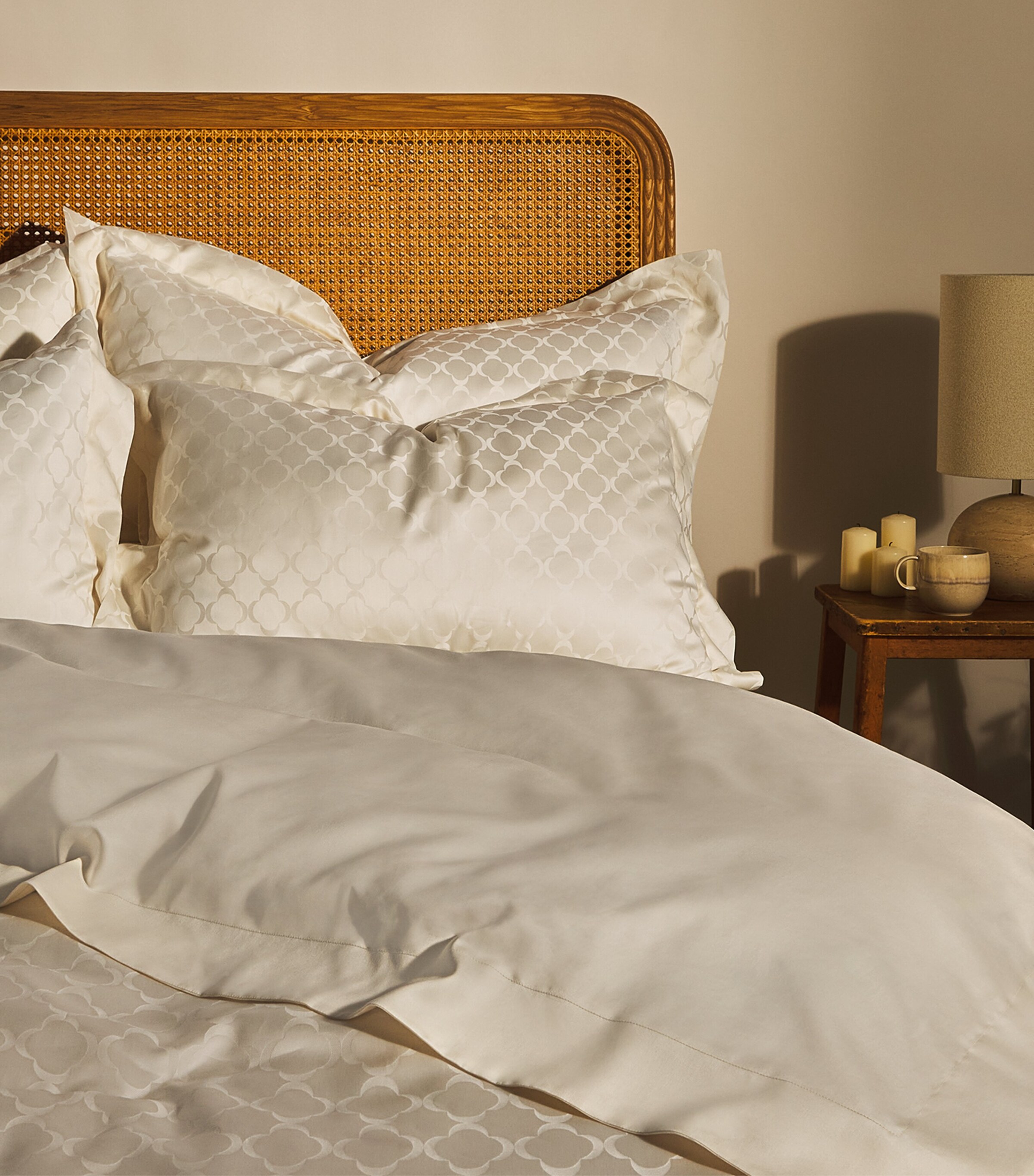 Egyptian Cotton Lua Super King Duvet Cover (260cm x 220cm) NATUREL Image 2