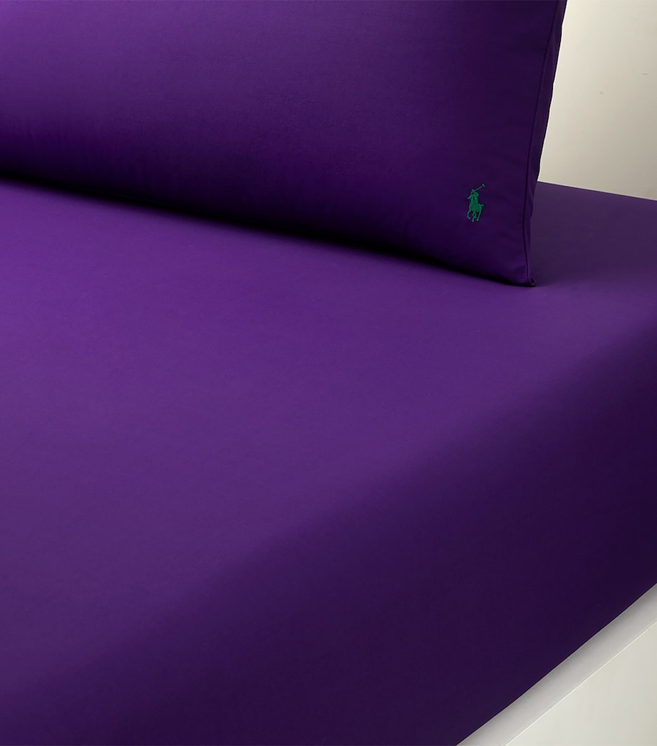 Cotton Polo Player Double Fitted Sheet (140cm x 200cm) CHALET Image 2