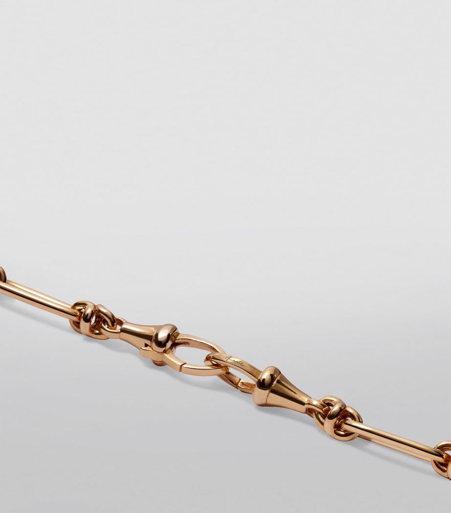 Yellow Gold Knuckle Bold Link Chain Necklace YELLOW GOLD Image 2