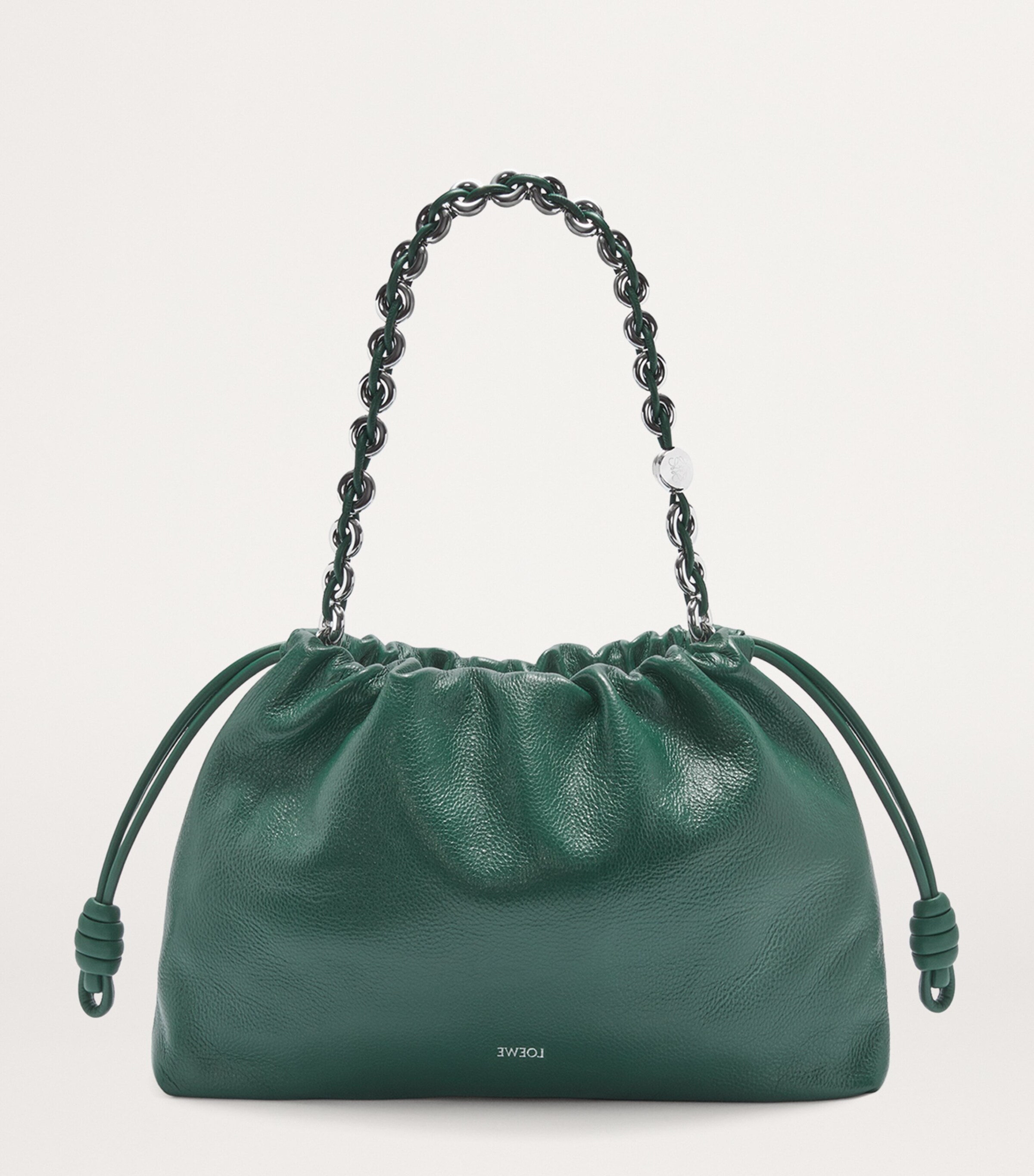 LOEWE Large Leather Flamenco Purse Evergreen Image 4