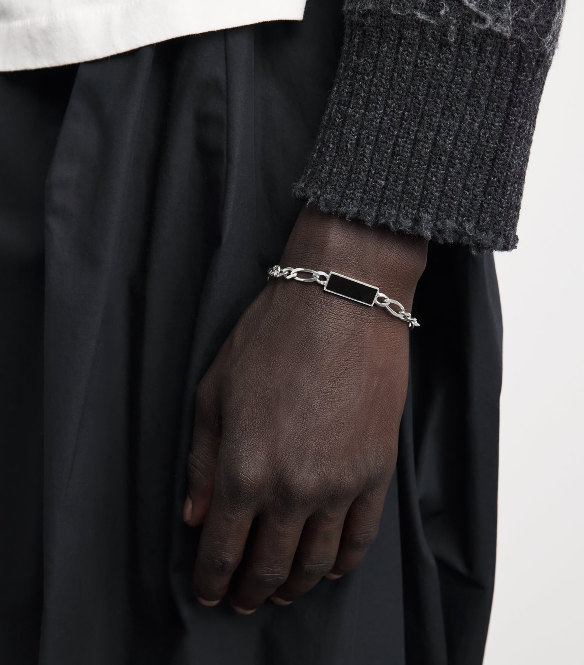 FYR Sterling Silver and Onyx Brother Bracelet Silver Image 4