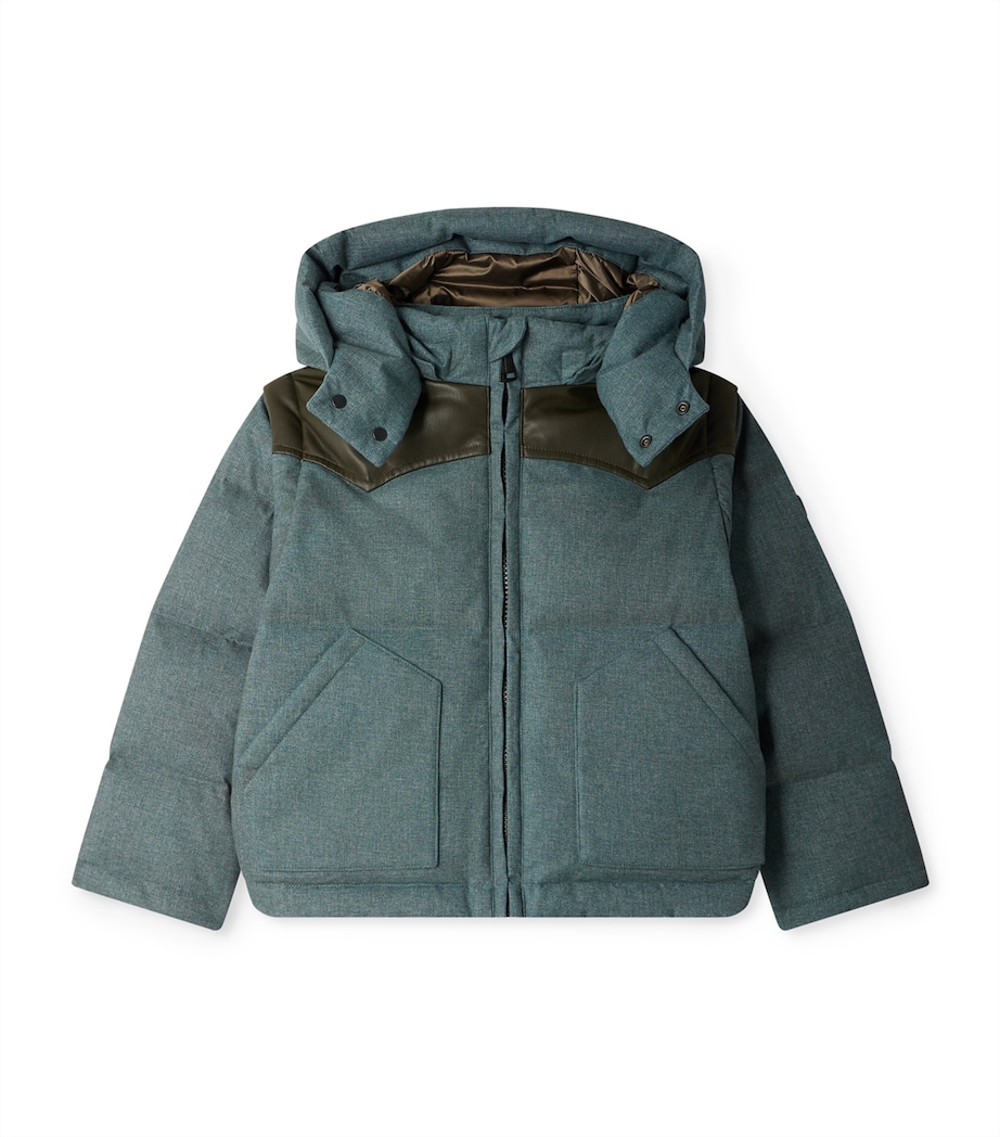 Hooded Puffer Jacket (4-8 Years) VERT DE GRIS Image 1