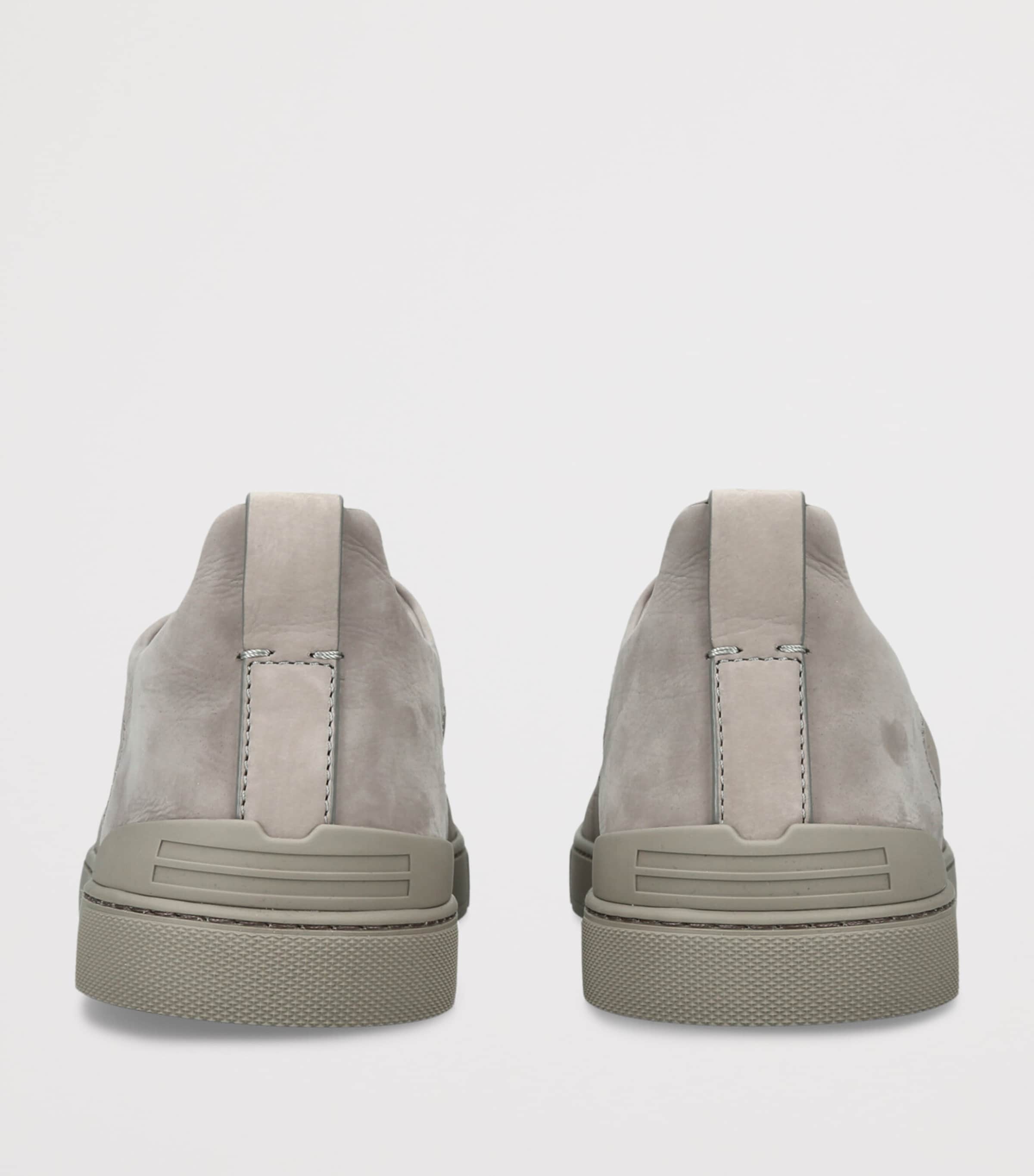 Crocodile Leather Triple Stitch SECONDSKIN Sneakers GREY/LIGHT Image 2