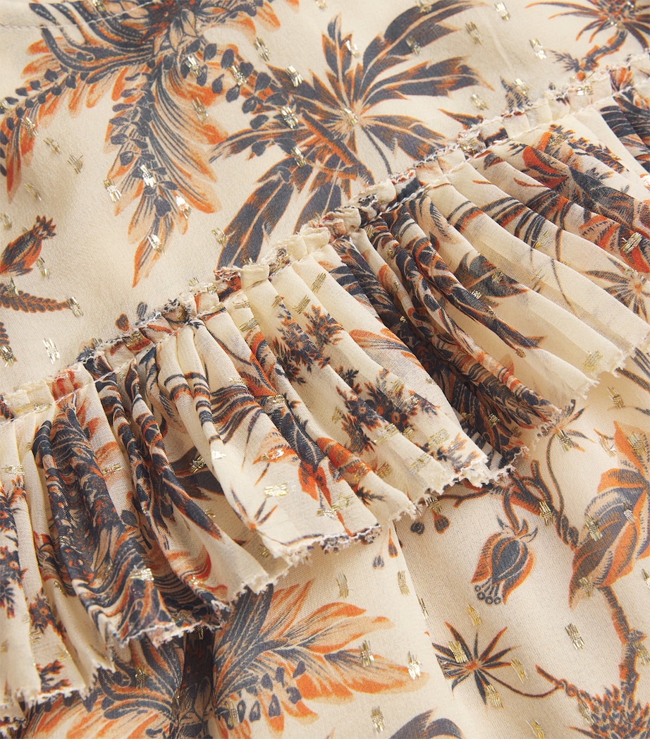 Silk-Blend Printed Jodie Blouse CAMEO Image 5