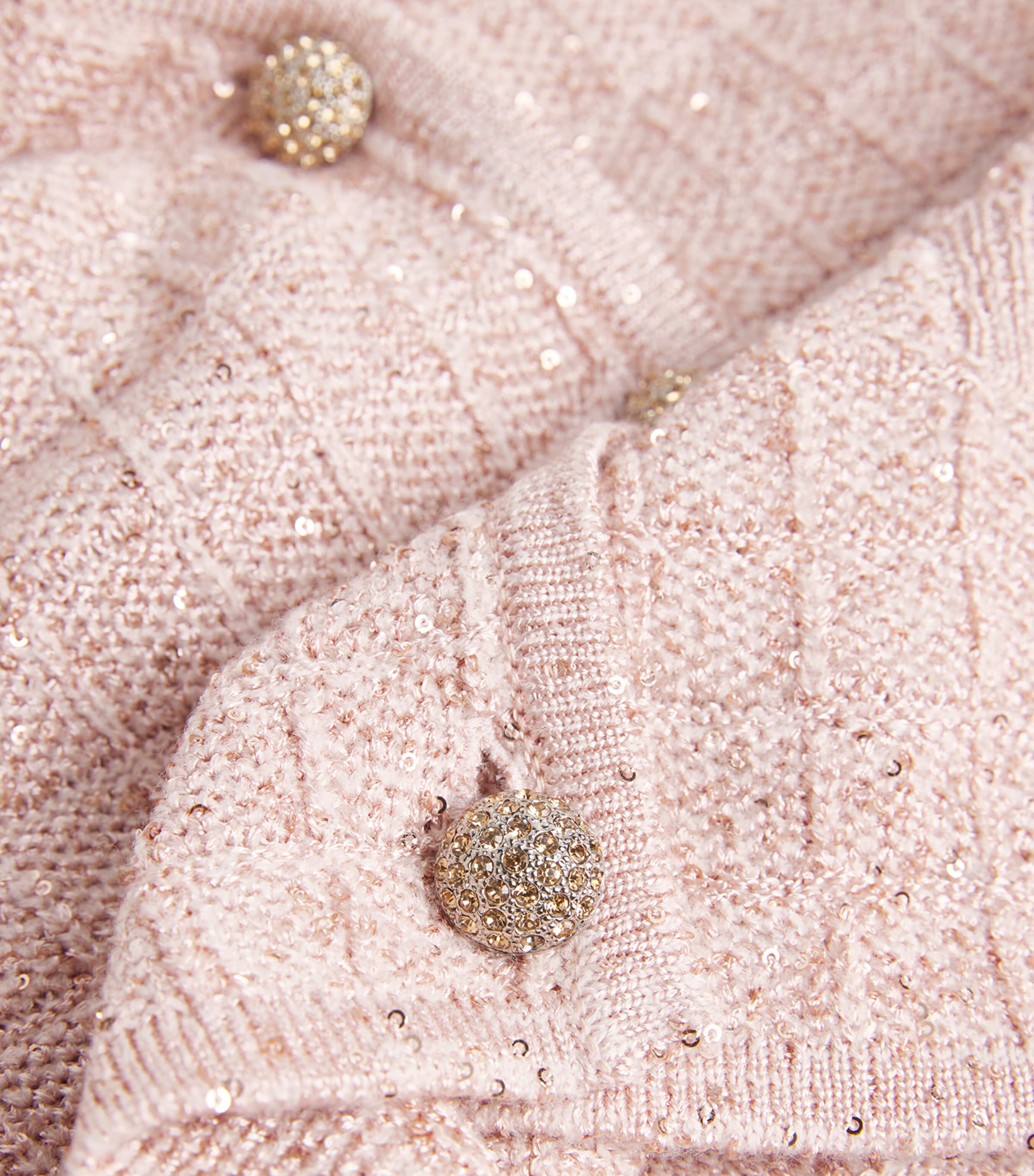 Alessandra Rich Womens Sequin-Embellished Cardigan Pink Image 6
