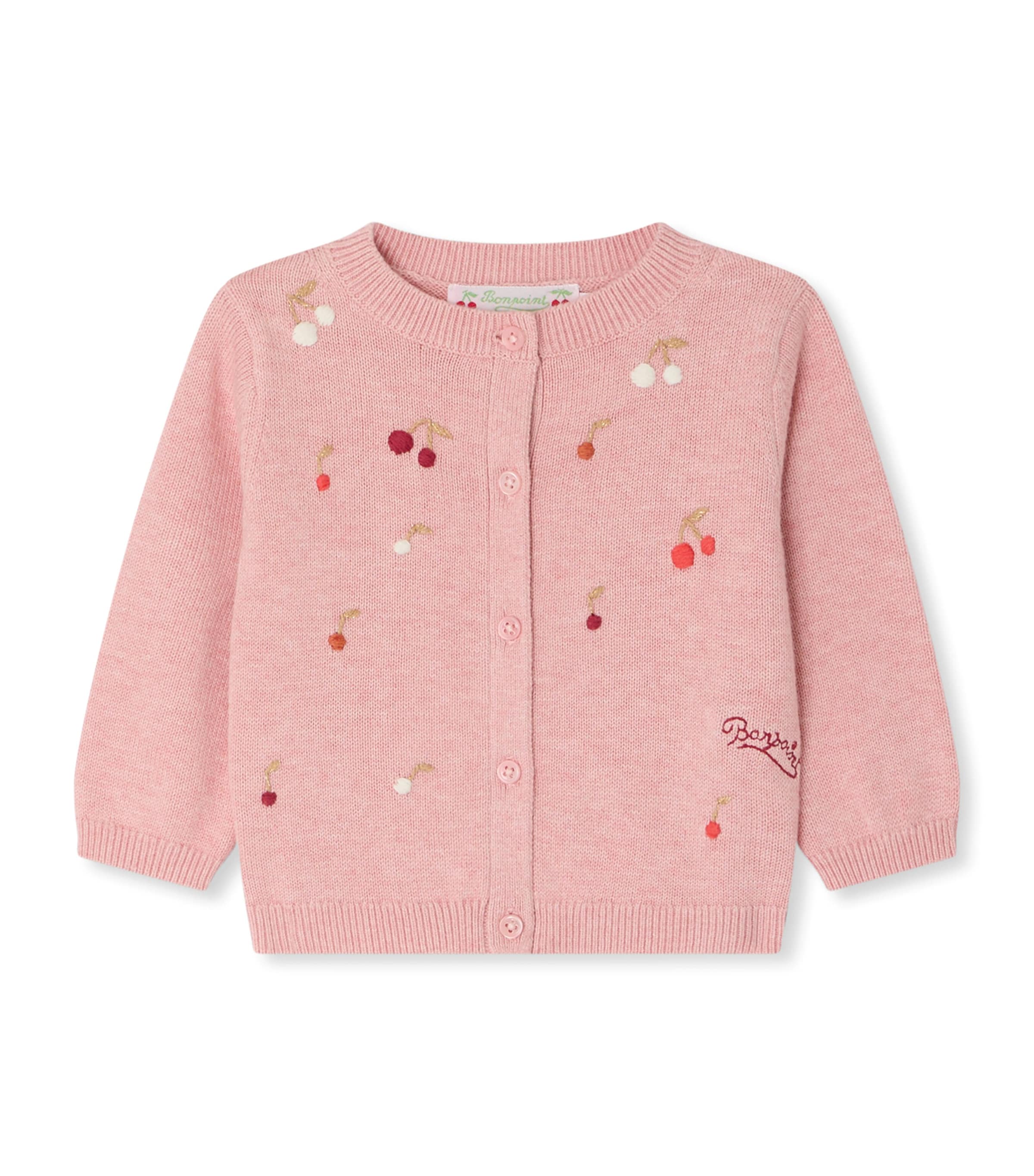 Bonpoint Cotton Claudi Cardigan (6-18 Months) Upb Rose Fane Image 1