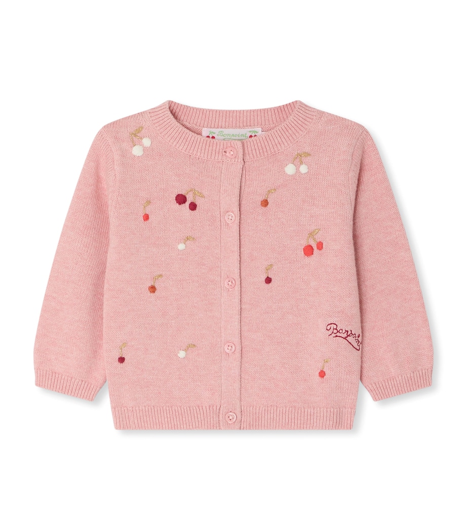 Bonpoint Cotton Claudi Cardigan (6-18 Months) Upb Rose Fane Image 1