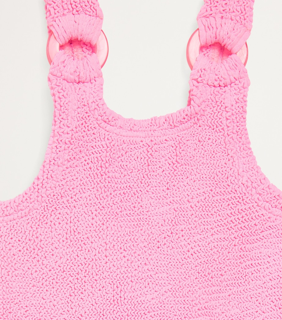 Crinkled Domino Swimsuit (7-12 Years) BUBBLEGUM Image 3