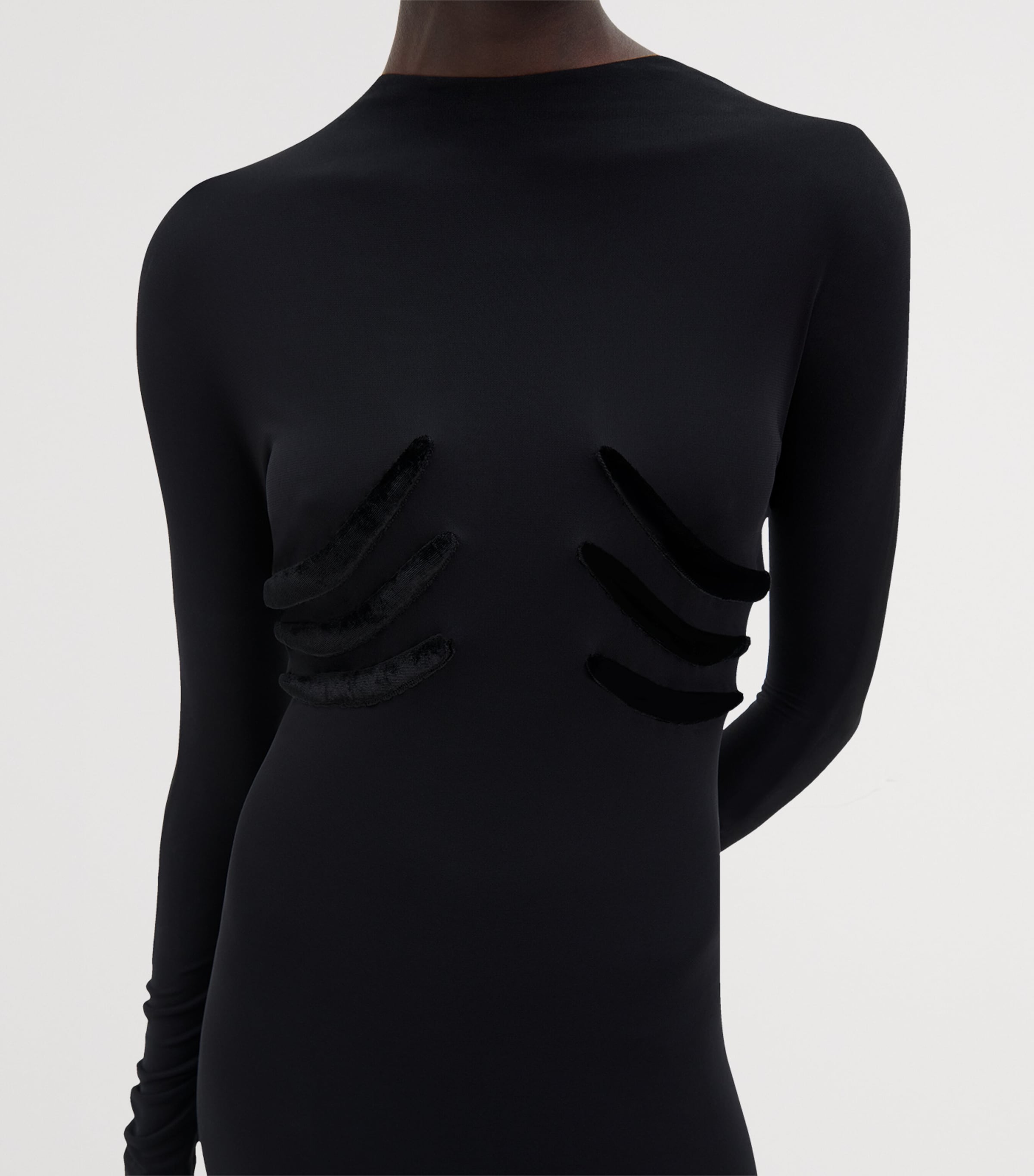 Schiaparelli Womens Trompe-l'Oeil Skeleton Maxi Dress Black Image 5