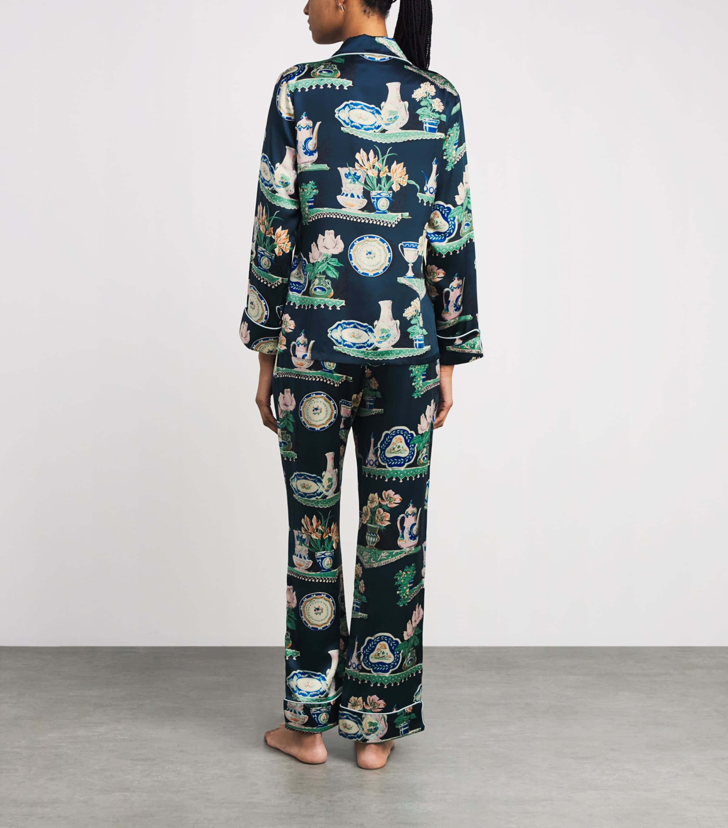 Olivia von Halle Womens Silk Lila Pyjama Set Giotto Image 4
