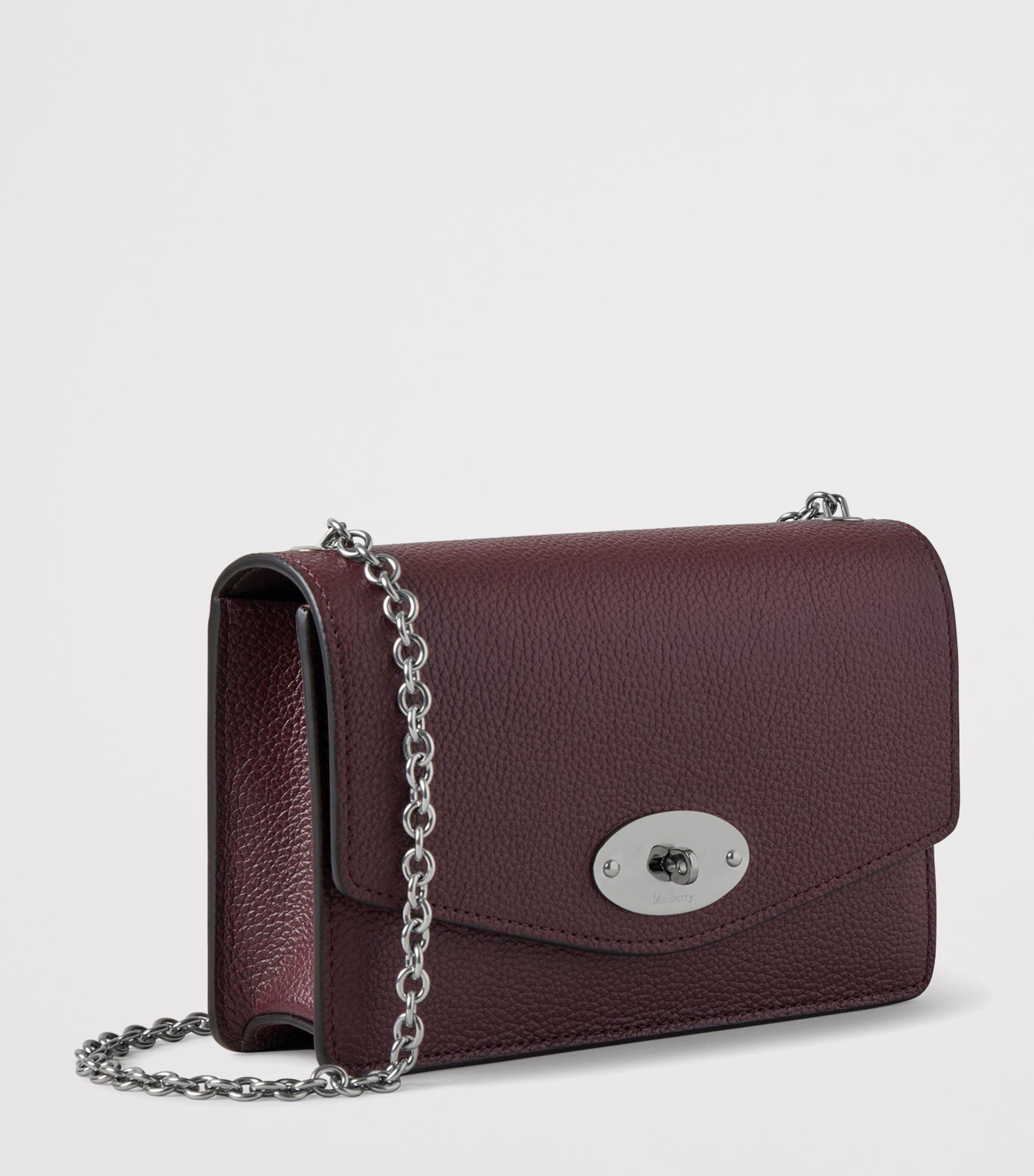 Small Leather Darley Cross-Body Bag BLACK CHERRY Image 2