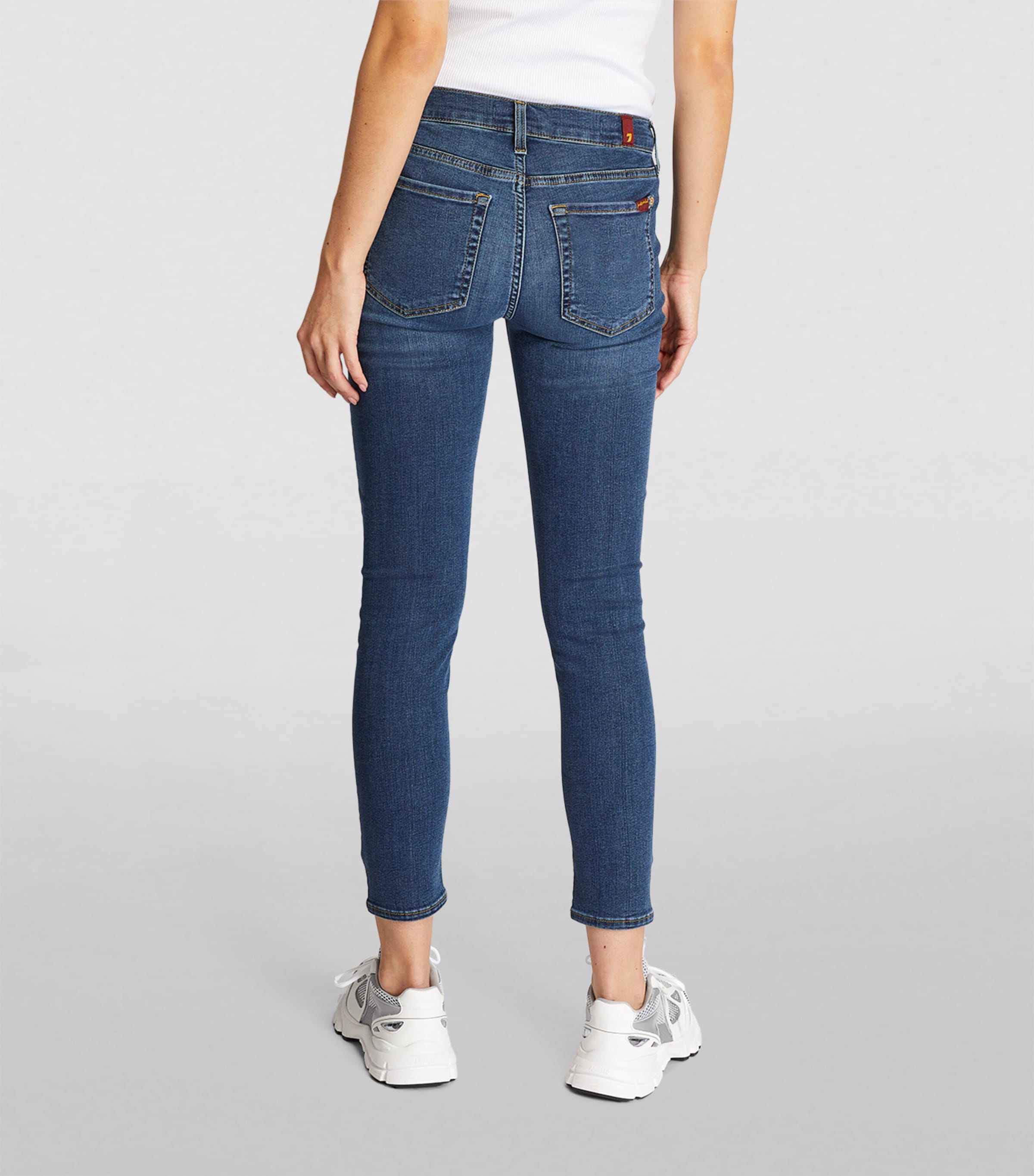 B(Air) High-Rise Ankle Skinny Jeans DUCHESS MID BLUE Image 4