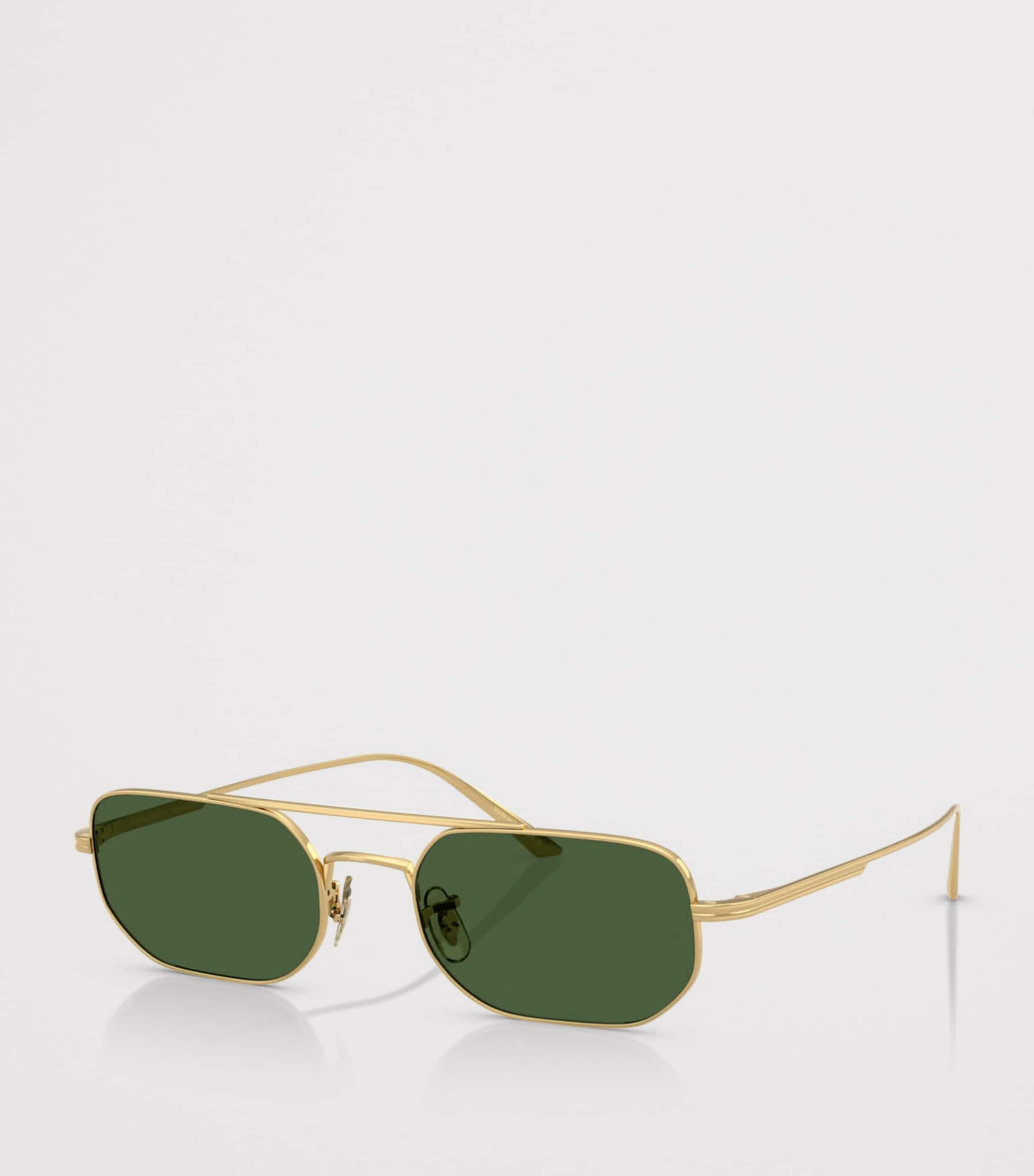 Oliver Peoples Steel 1989C Rectangle Sunglasses Gold Image 2