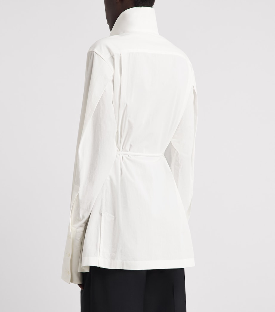 Issey Miyake Womens Cotton Monsieur Shirt White Image 5