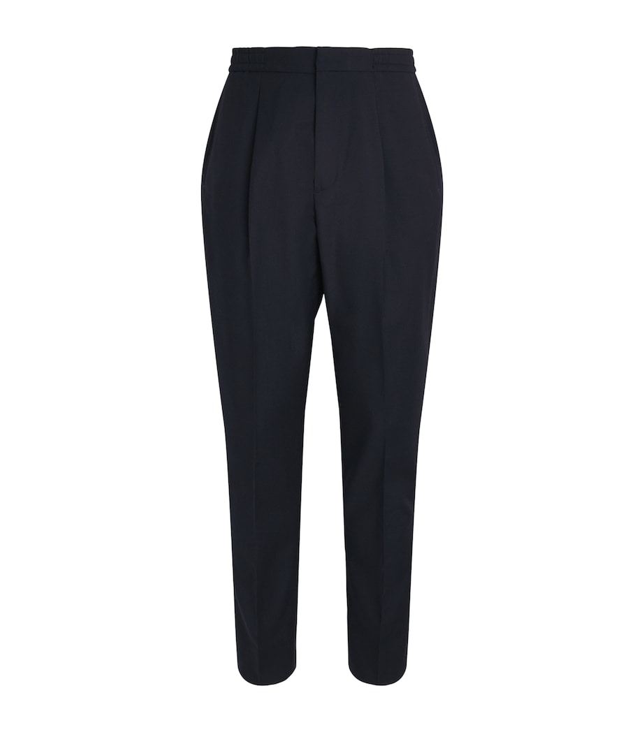 Wool Drew Drawstring Trousers DARK NAVY Image 1
