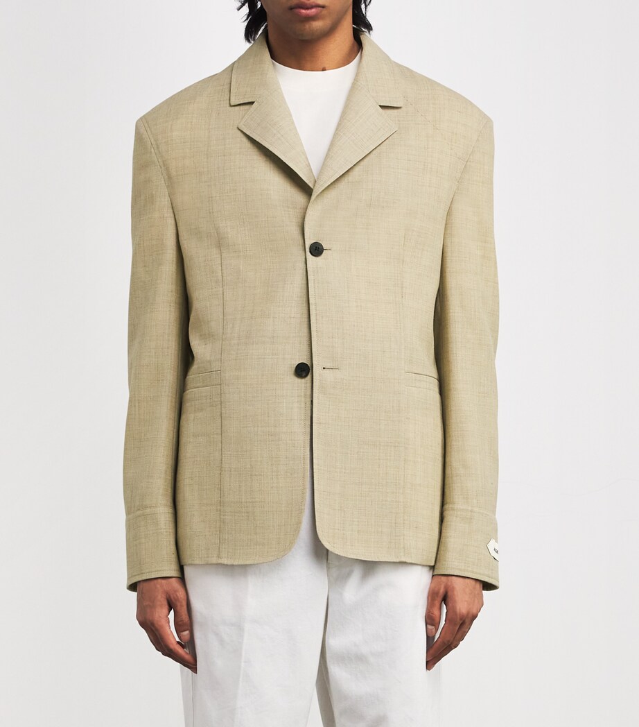 Wool Suit Jacket BEIGE Image 3