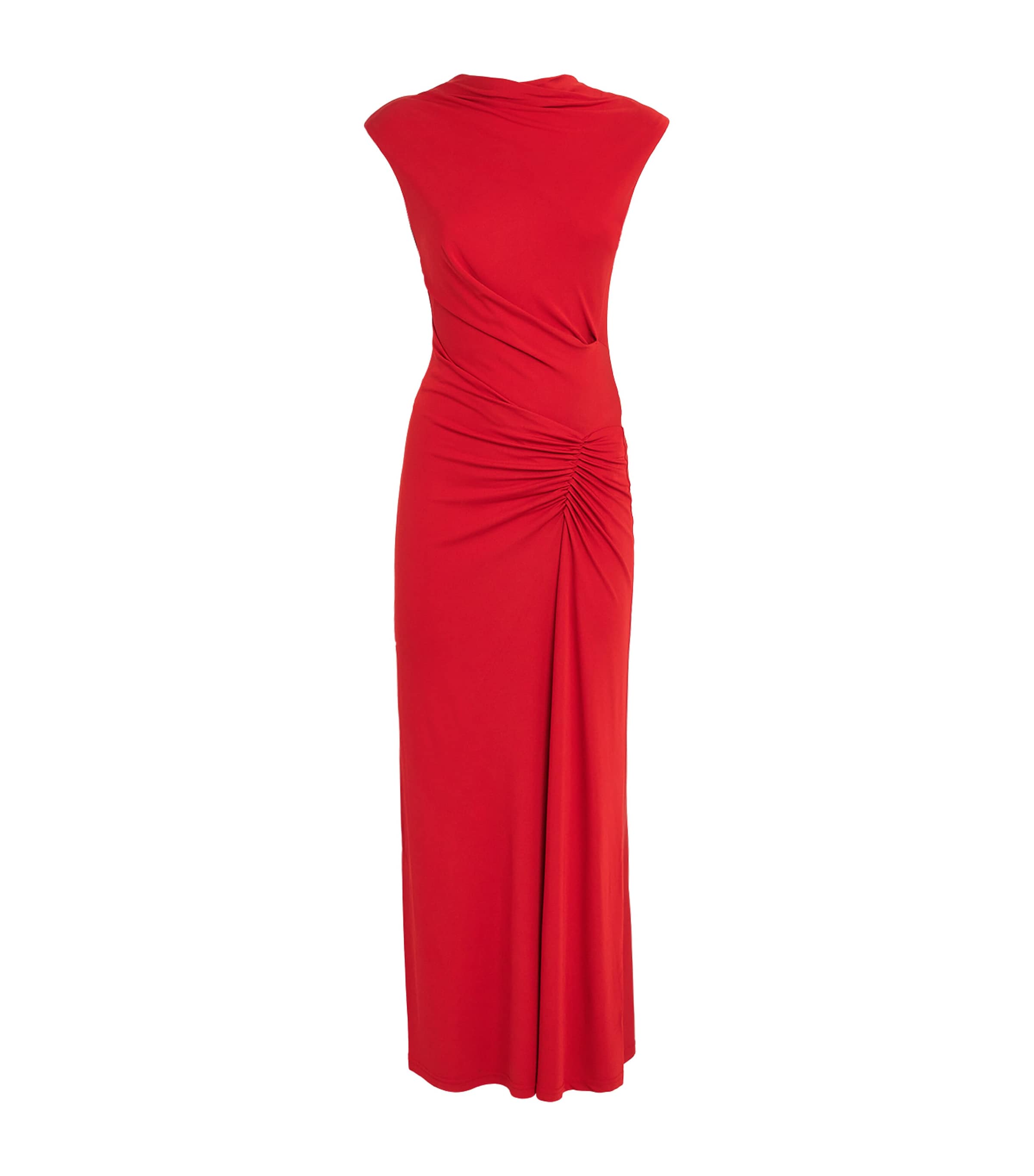 Simkhai Acacia Sleeveless Midi Dress In Cherry In Red