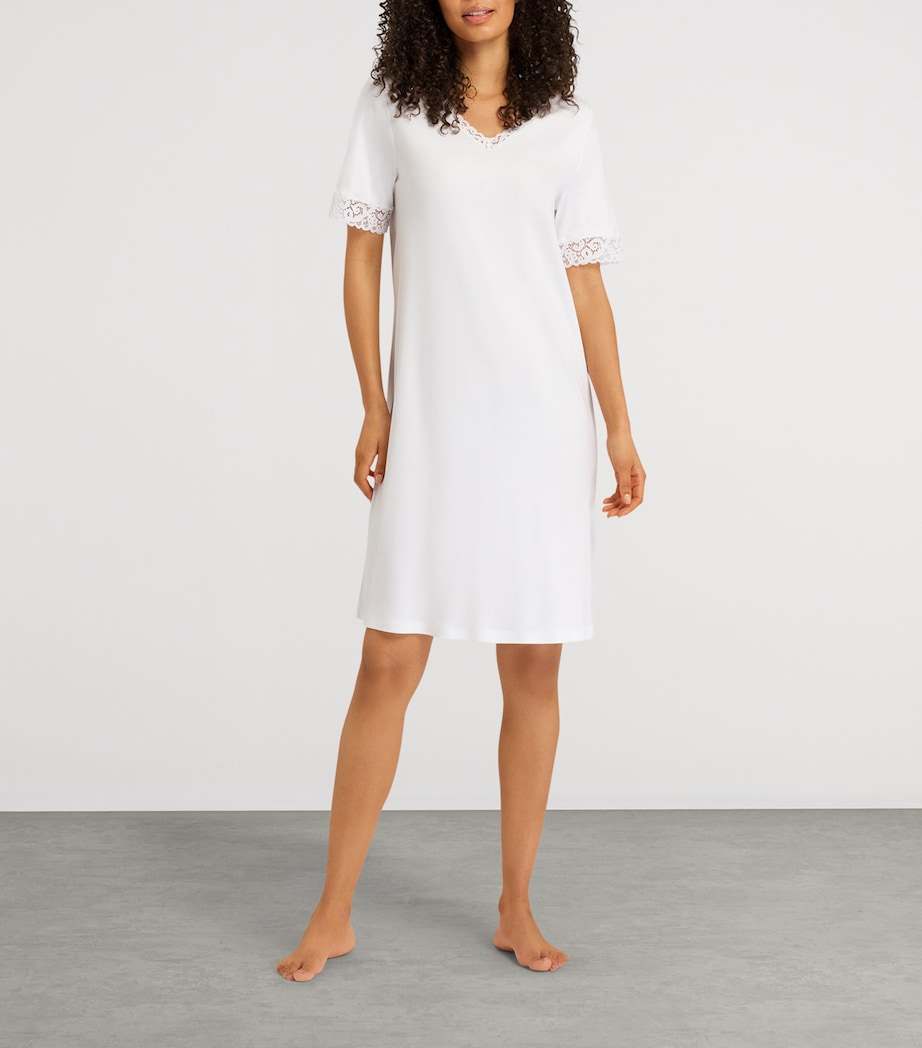Cotton Lace-Trim Moments Nightdress 0101 Image 5