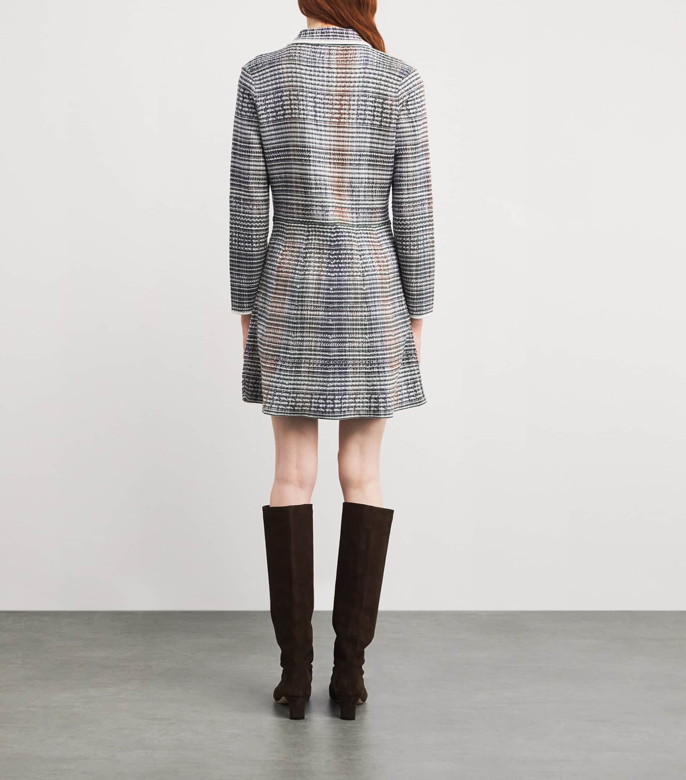 Lauper Knit Mini Dress G0714 HNTER GRN MLTI Image 3