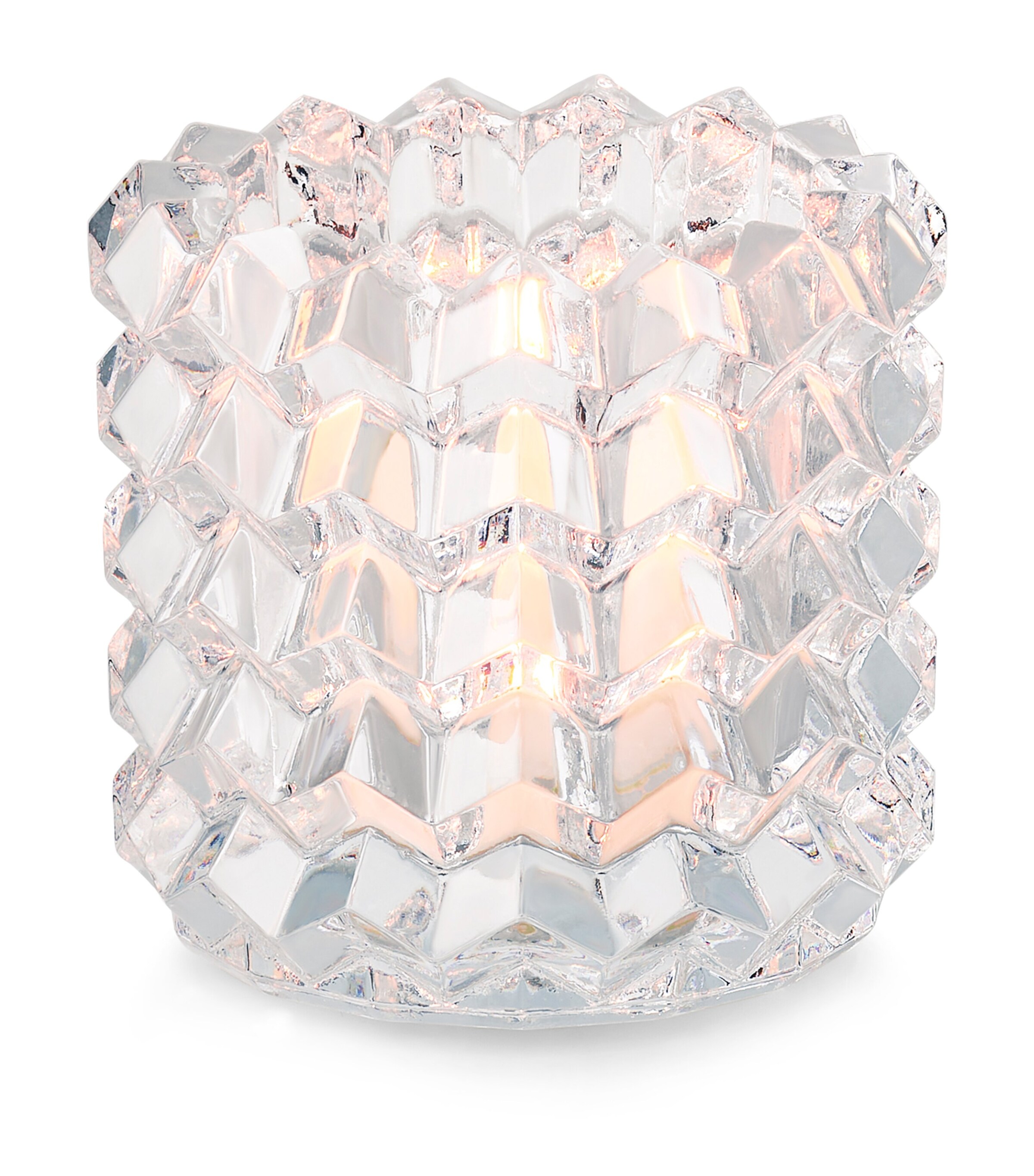 Baccarat Set of 2 Clear Zig Zag Photophore Votives | Harrods US