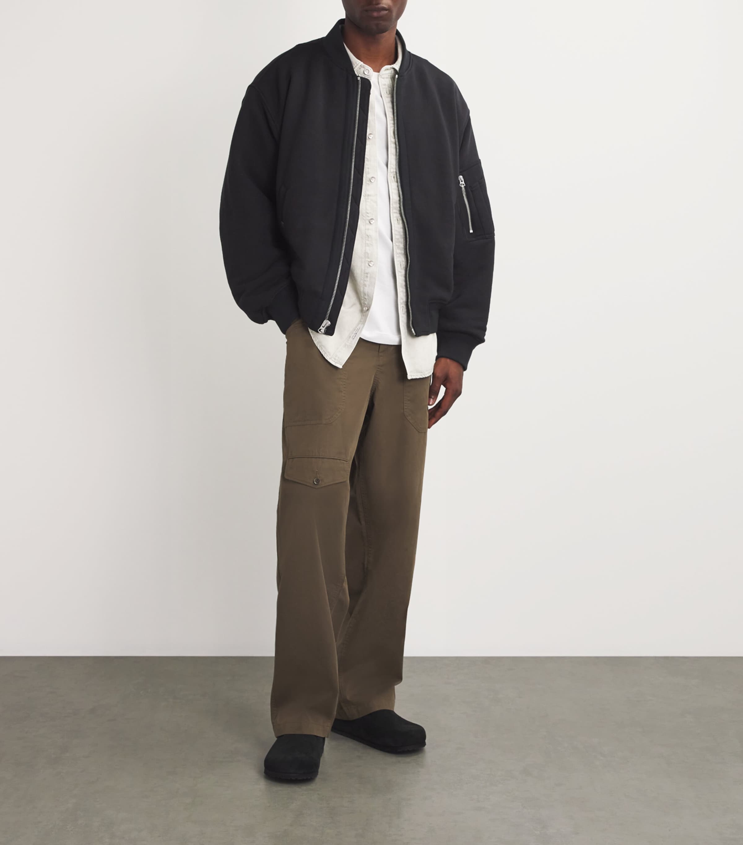 Cotton-Blend Cargo Trousers GRAVEL Image 2