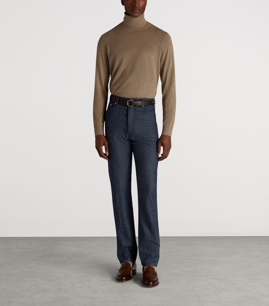 Superfine Cashmere Rollneck Sweater 254MID NATURAL Image 2