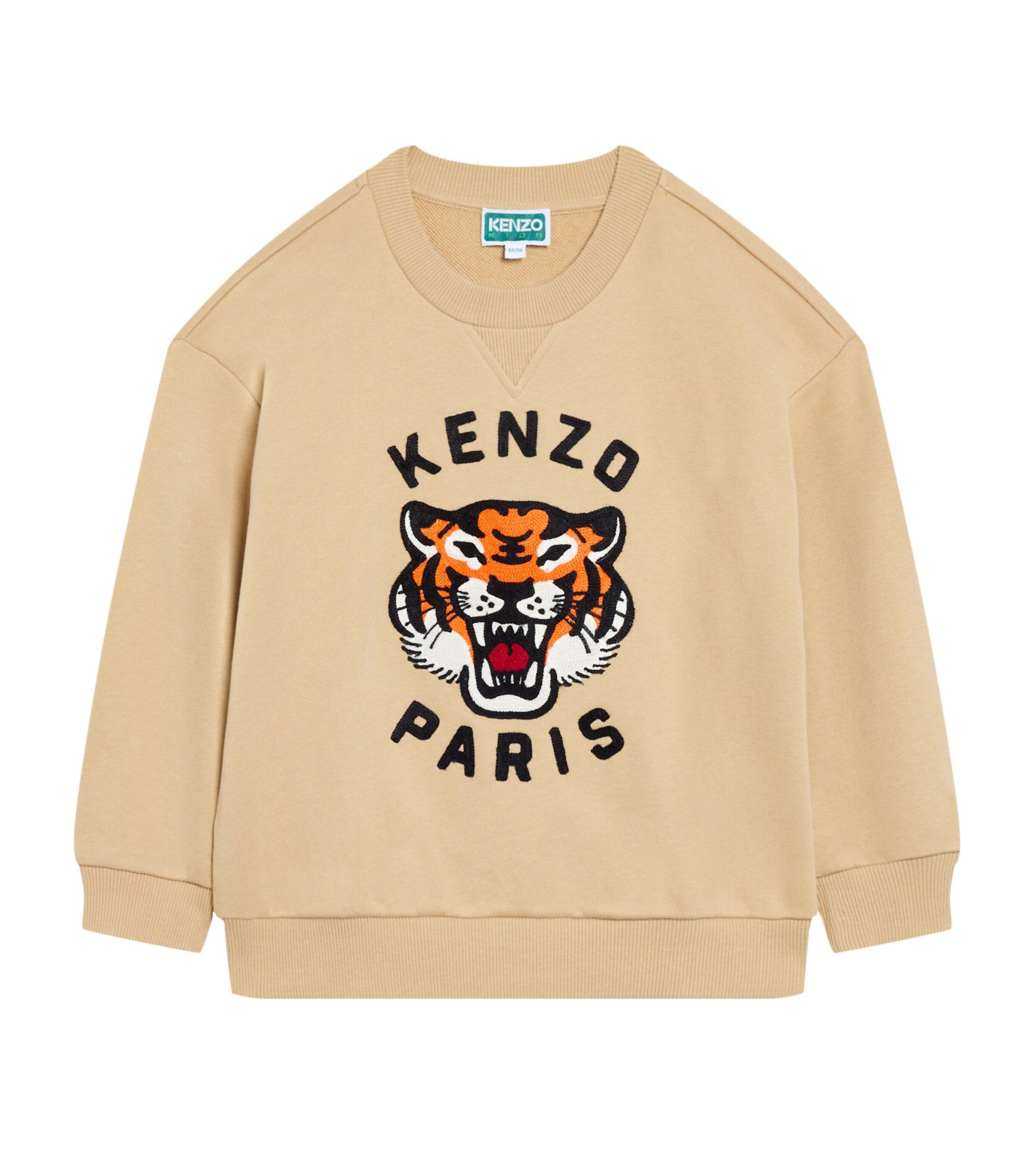 Kenzo Kids Cotton Crochet-Tiger Sweatshirt (2-14 Years) | Boys Clothing | Sweatshirts & Hoodies | Designers | Kenzo | Hoodies & Sweatshirts