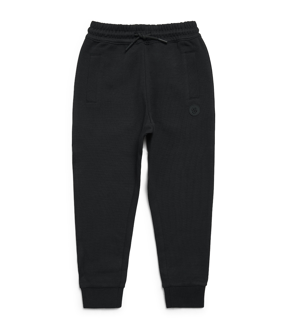 BOSS Kidswear Piqué Logo Patch Sweatpants (4-16 Years) Black Image 1