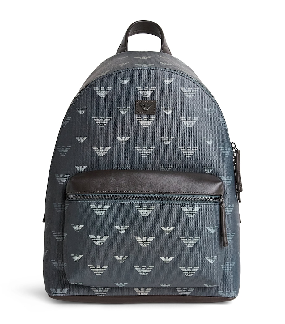 Emporio Armani Coated Canvas Eagle Backpack Image 1