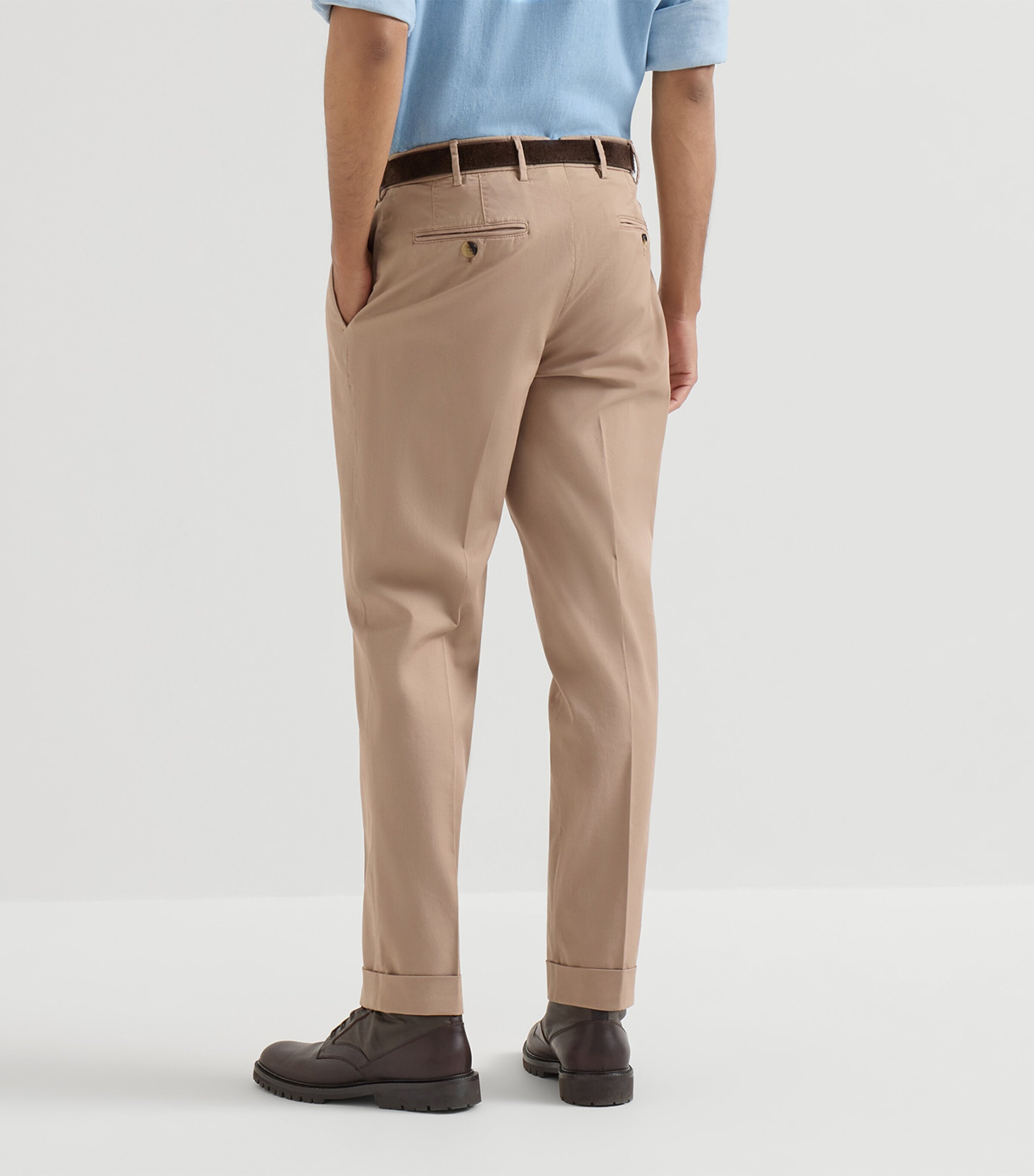 Brunello Cucinelli Mens Pima Cotton Comfort Gabardine Trousers Image 5