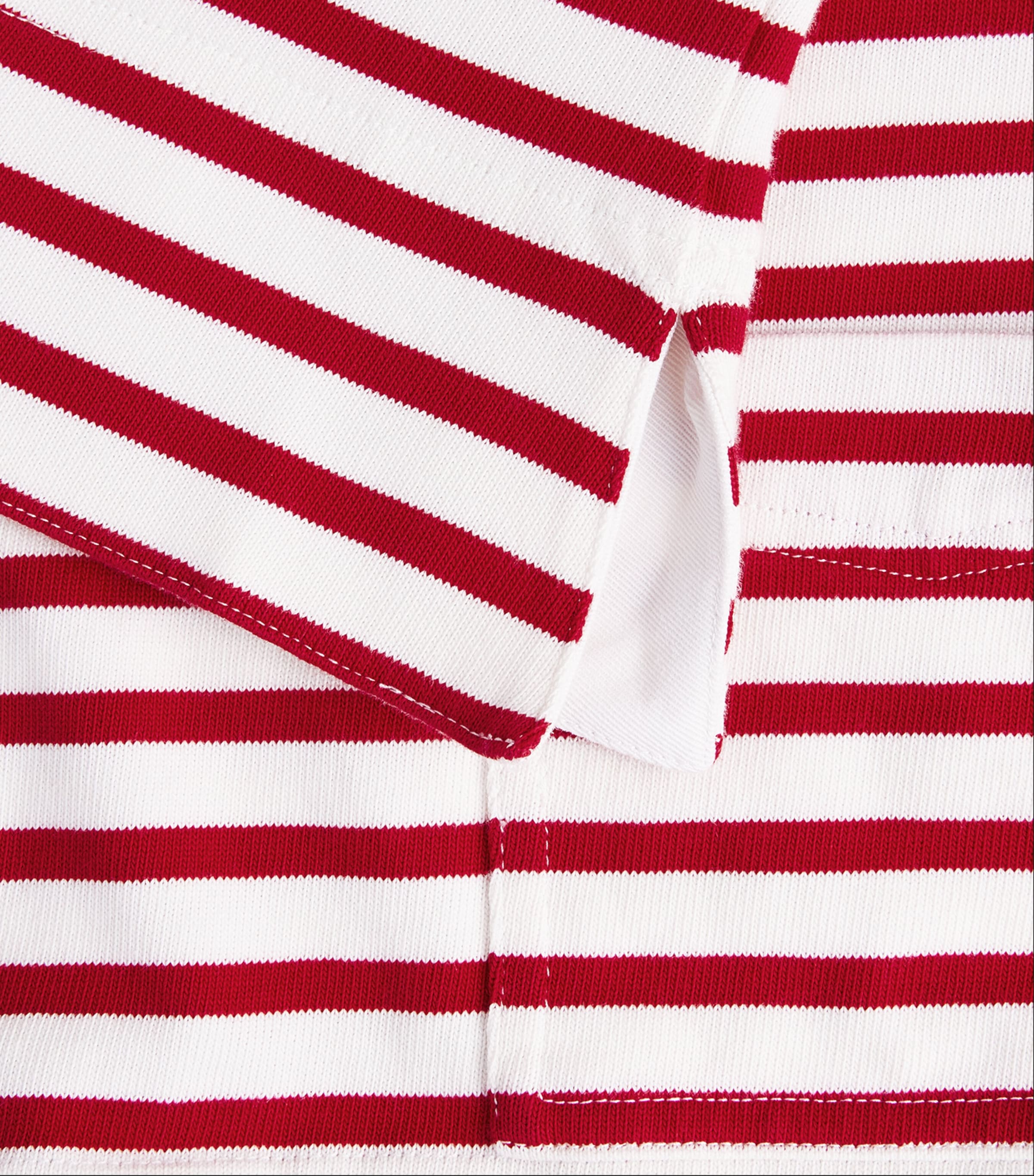 Polo Ralph Lauren Womens Cotton Stripe Rugby Shirt Rd/dckwsh Wht Image 6