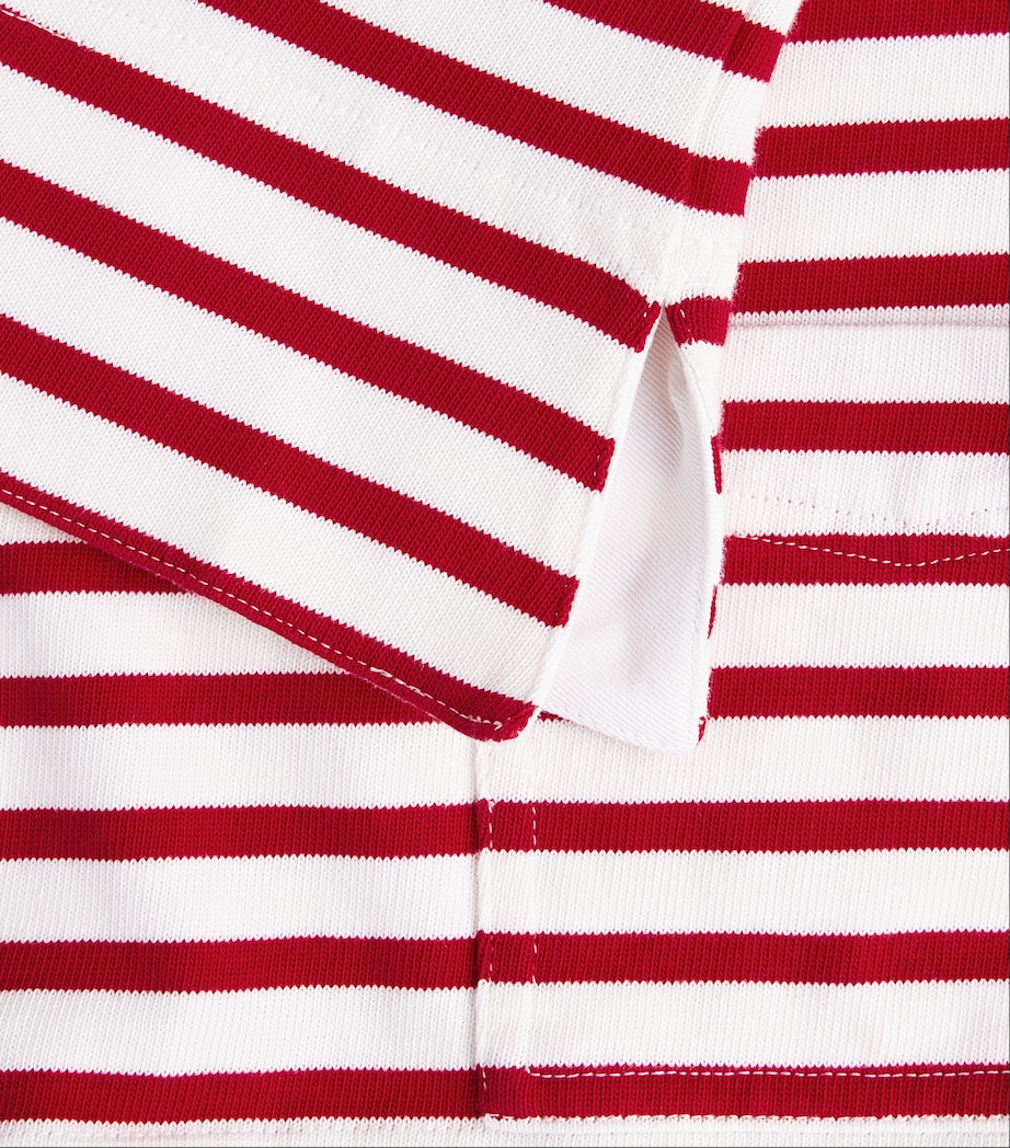 Polo Ralph Lauren Womens Cotton Stripe Rugby Shirt Rd/dckwsh Wht Image 6