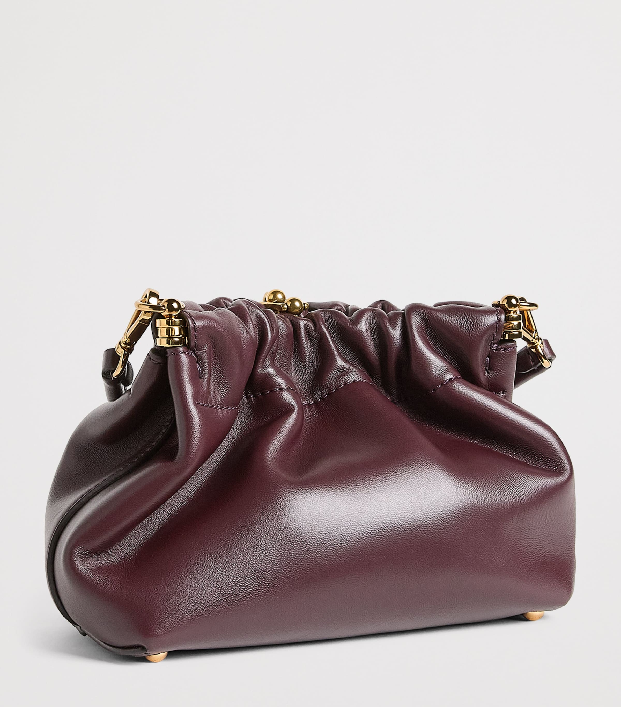 Etro Small Leather Vela Blossom Shoulder Bag Plum Image 3