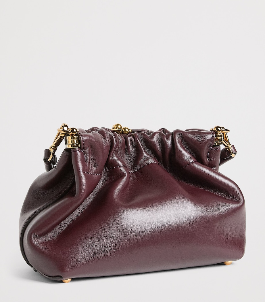 Etro Small Leather Vela Blossom Shoulder Bag Plum Image 3