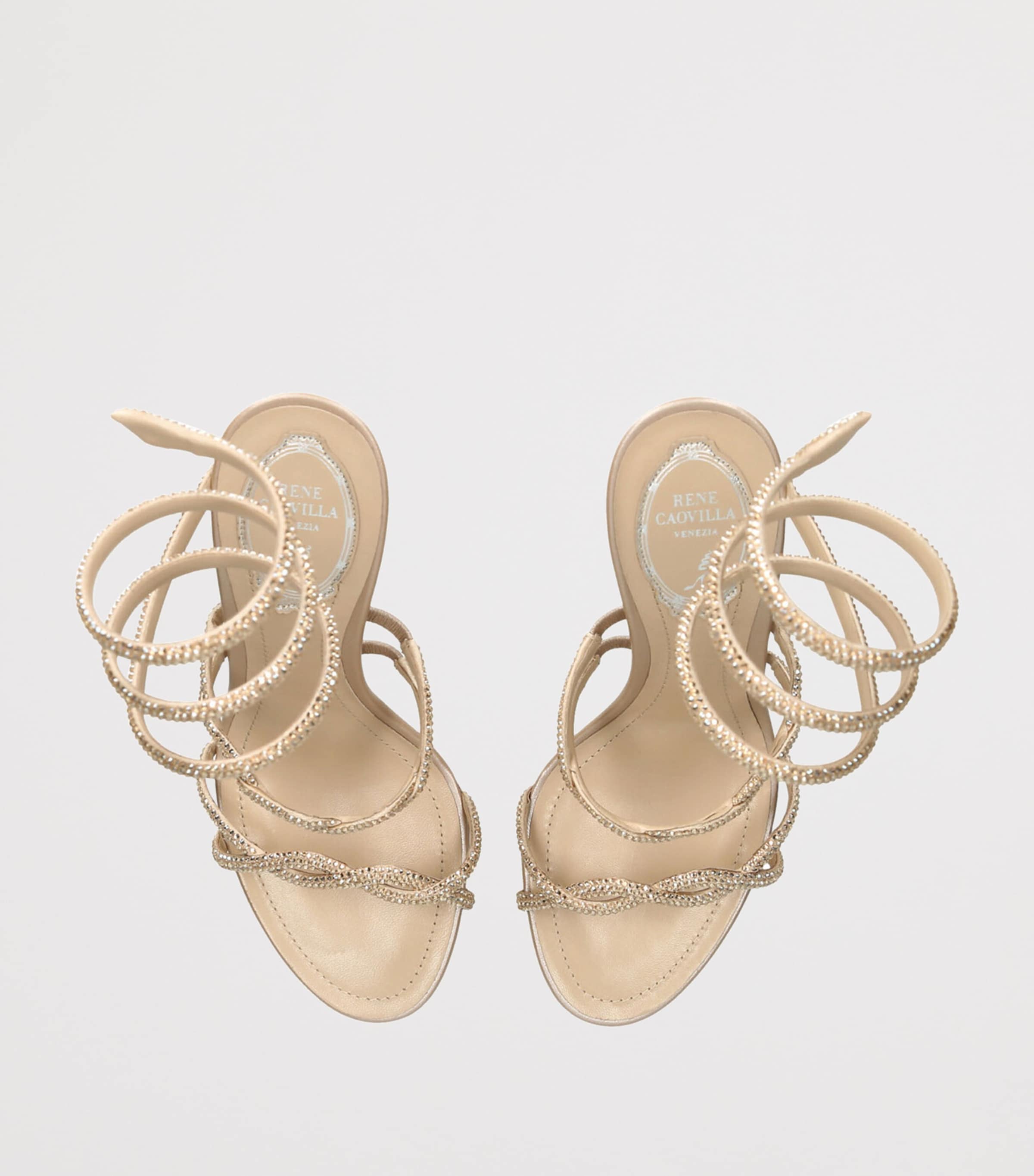 Embellished Cleo Sandals 105 BEIGE Image 4