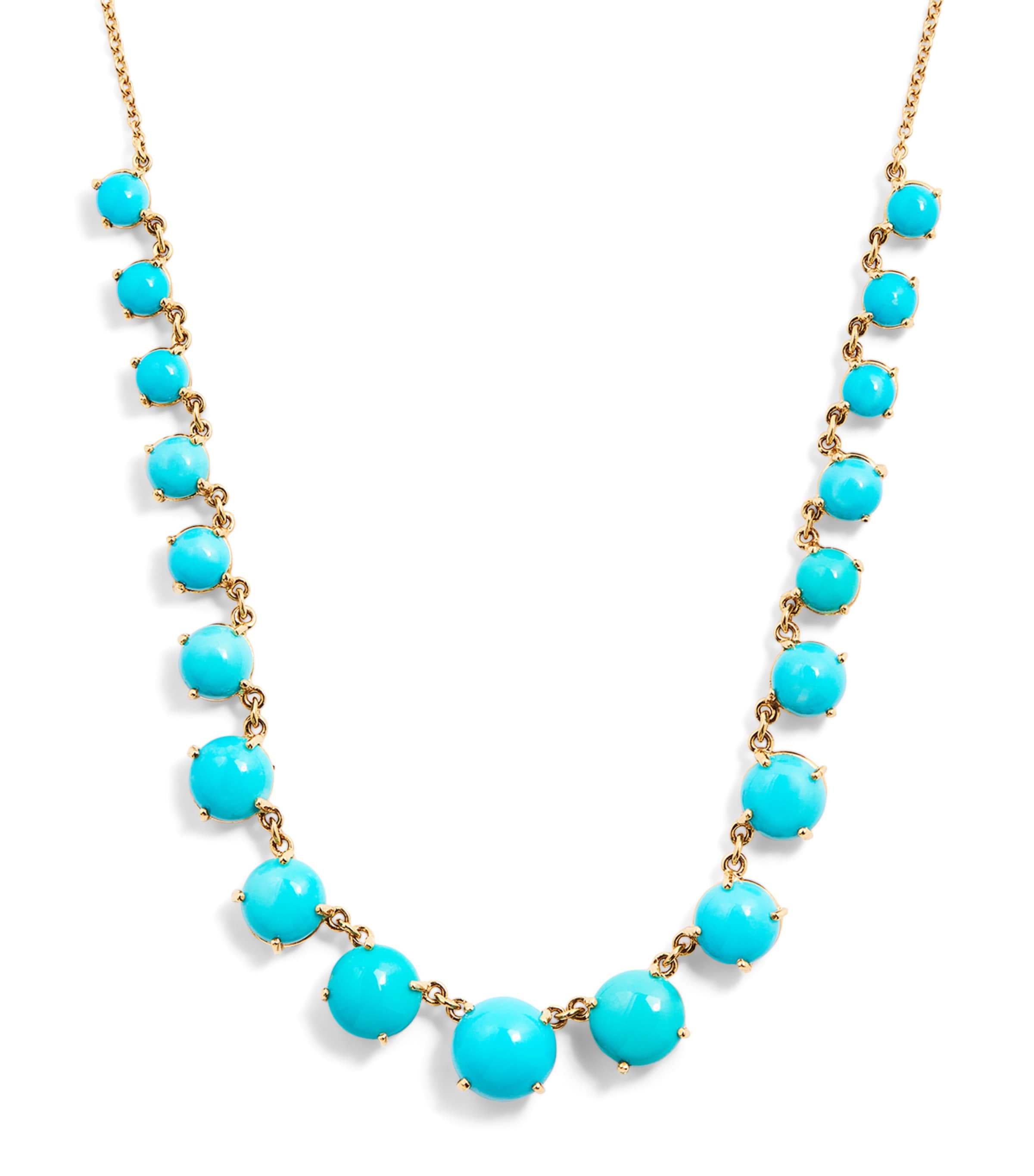 Yellow Gold and Turquoise Shaker Necklace YELLOW GOLD Image 1