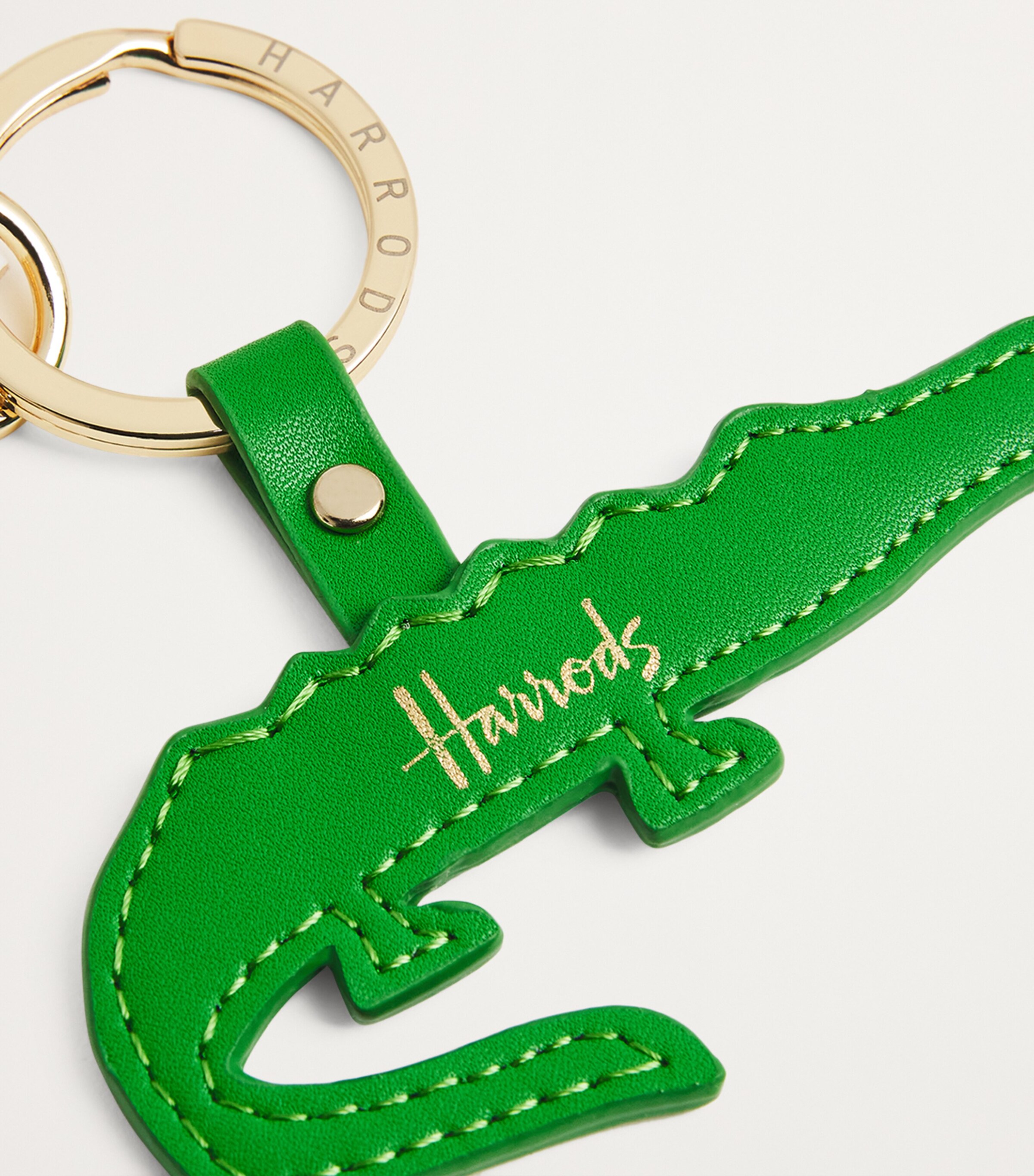 Leather Crocodile Keyring MULTI Image 2