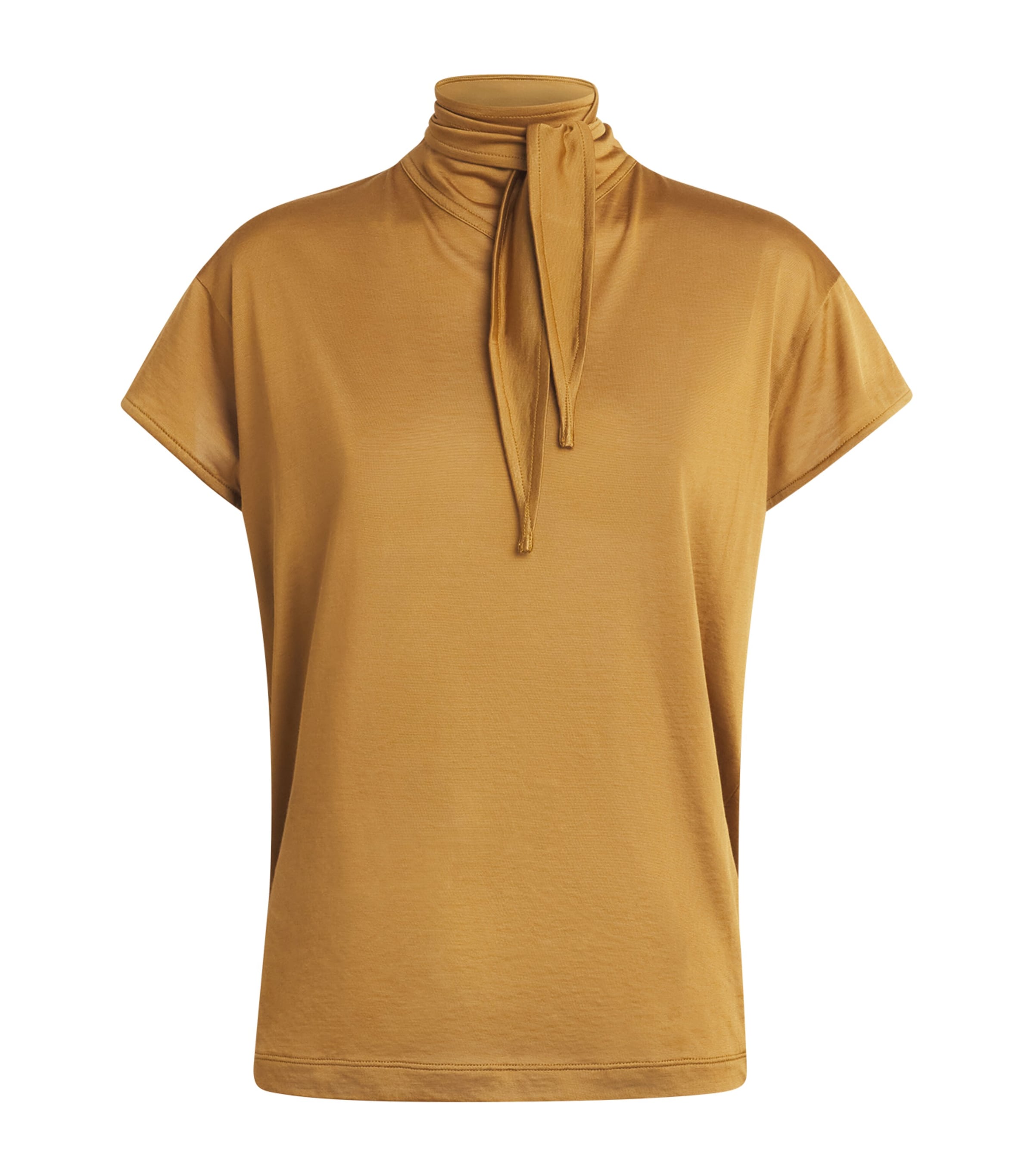 Lemaire Womens Jersey Foulard T-Shirt Cinnamon Brown Image 1