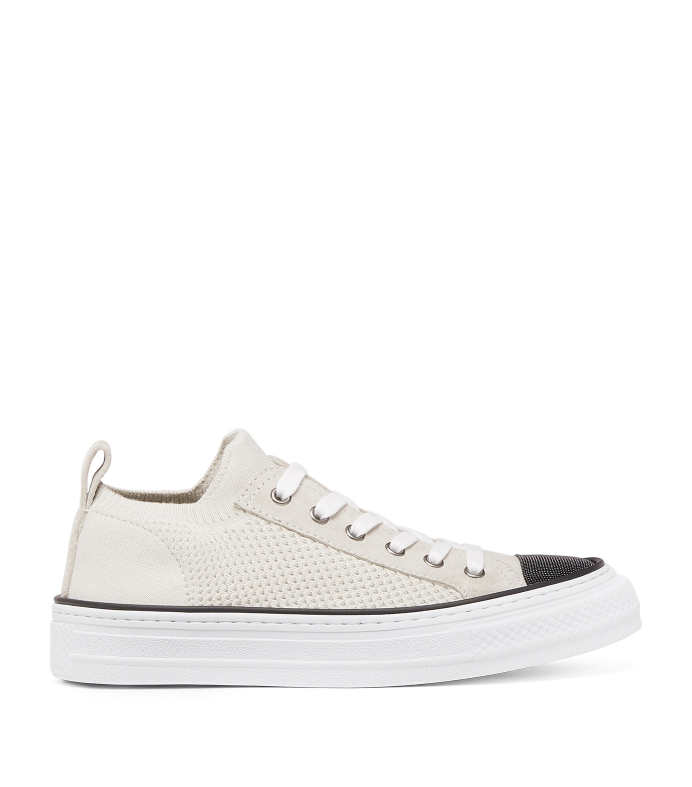Brunello Cucinelli Canvas Sneakers In White