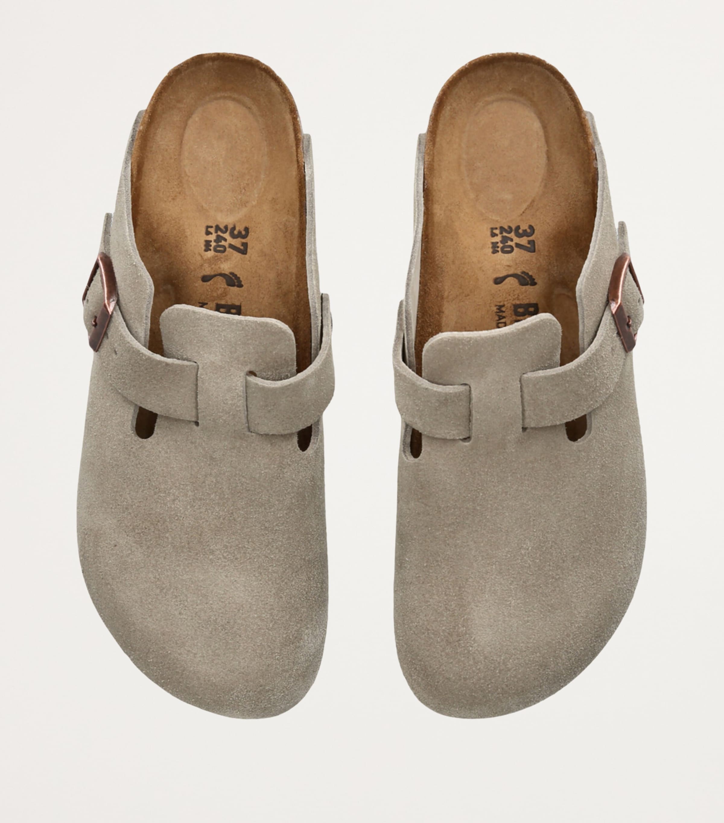 Suede Boston Clogs TAUPE Image 4