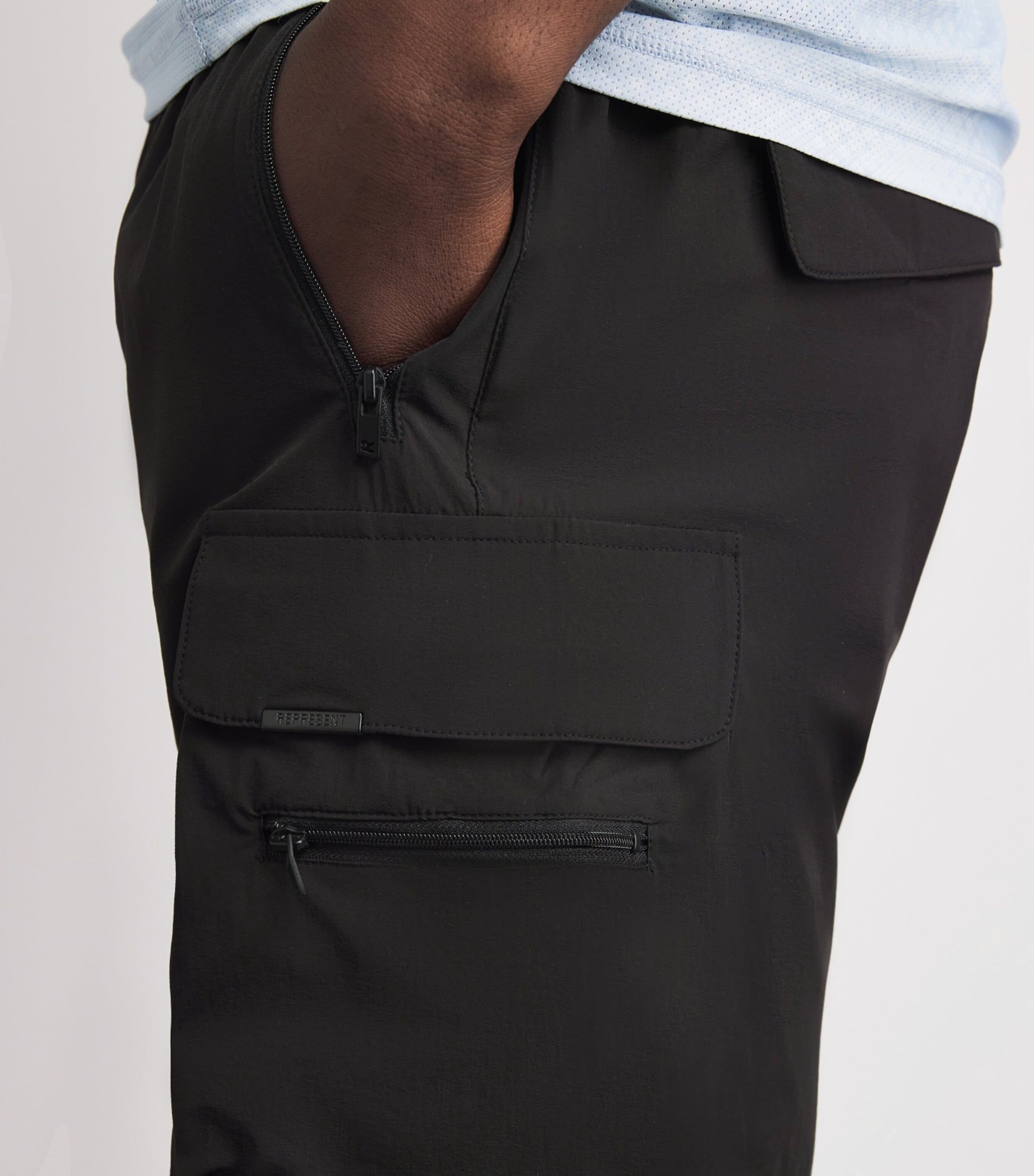 Represent 247 Mens 247 Cargo Shorts Dusky Navy Image 3