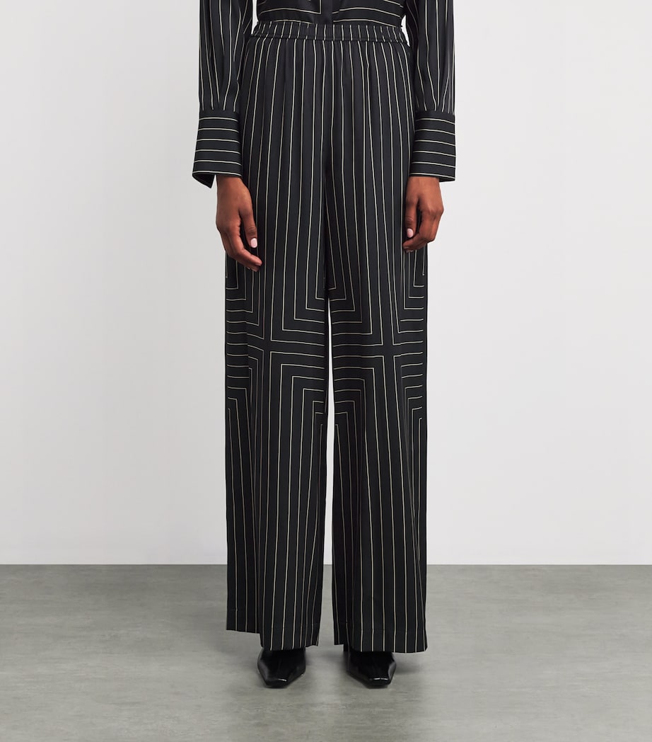 Geometric Print Hulin Trousers BLACK/AFFOGATO Image 3