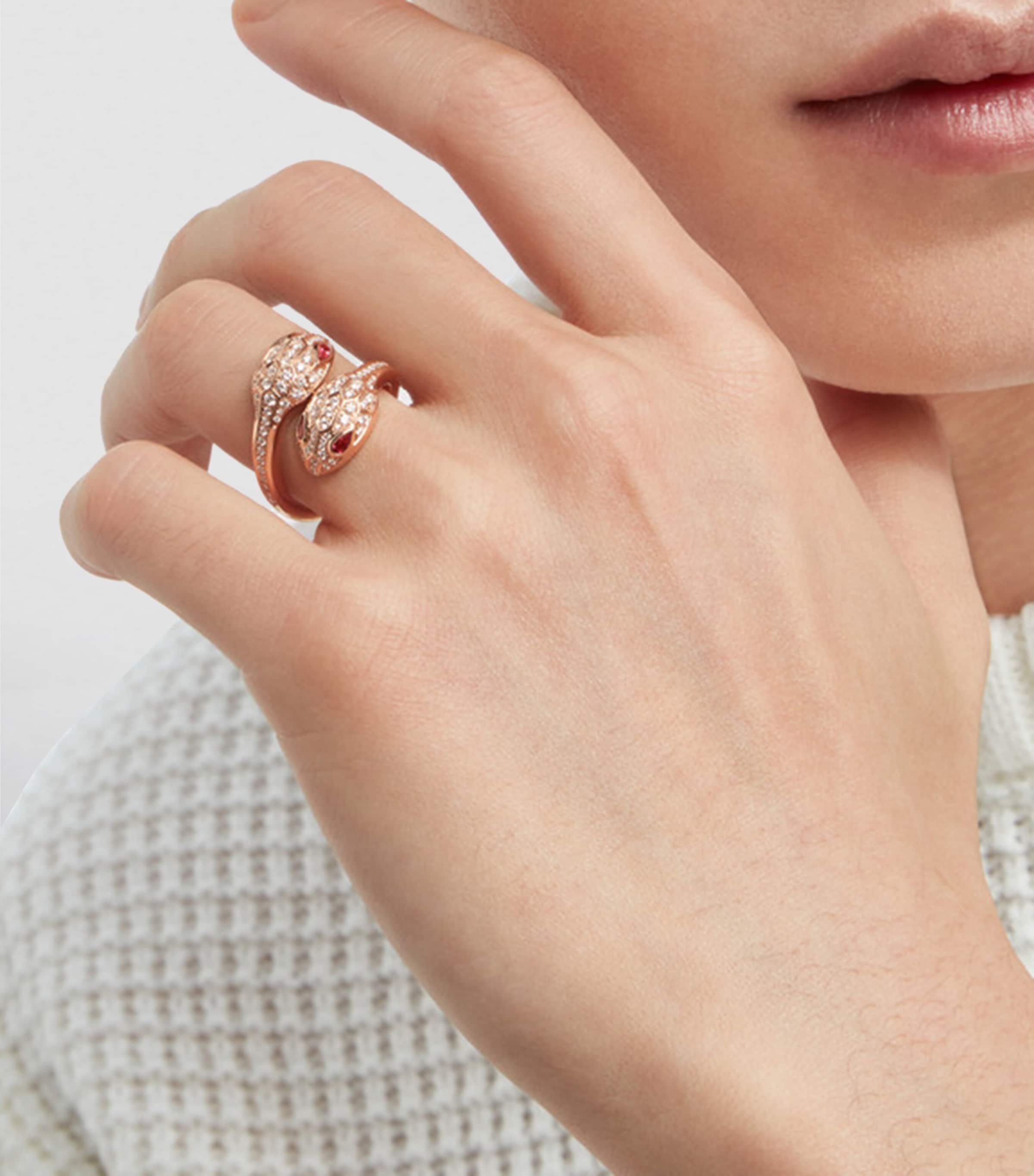 Bvlgari Rose Gold, Diamond and Rubellite Serpenti Seduttori Ring Pink Gold Image 7