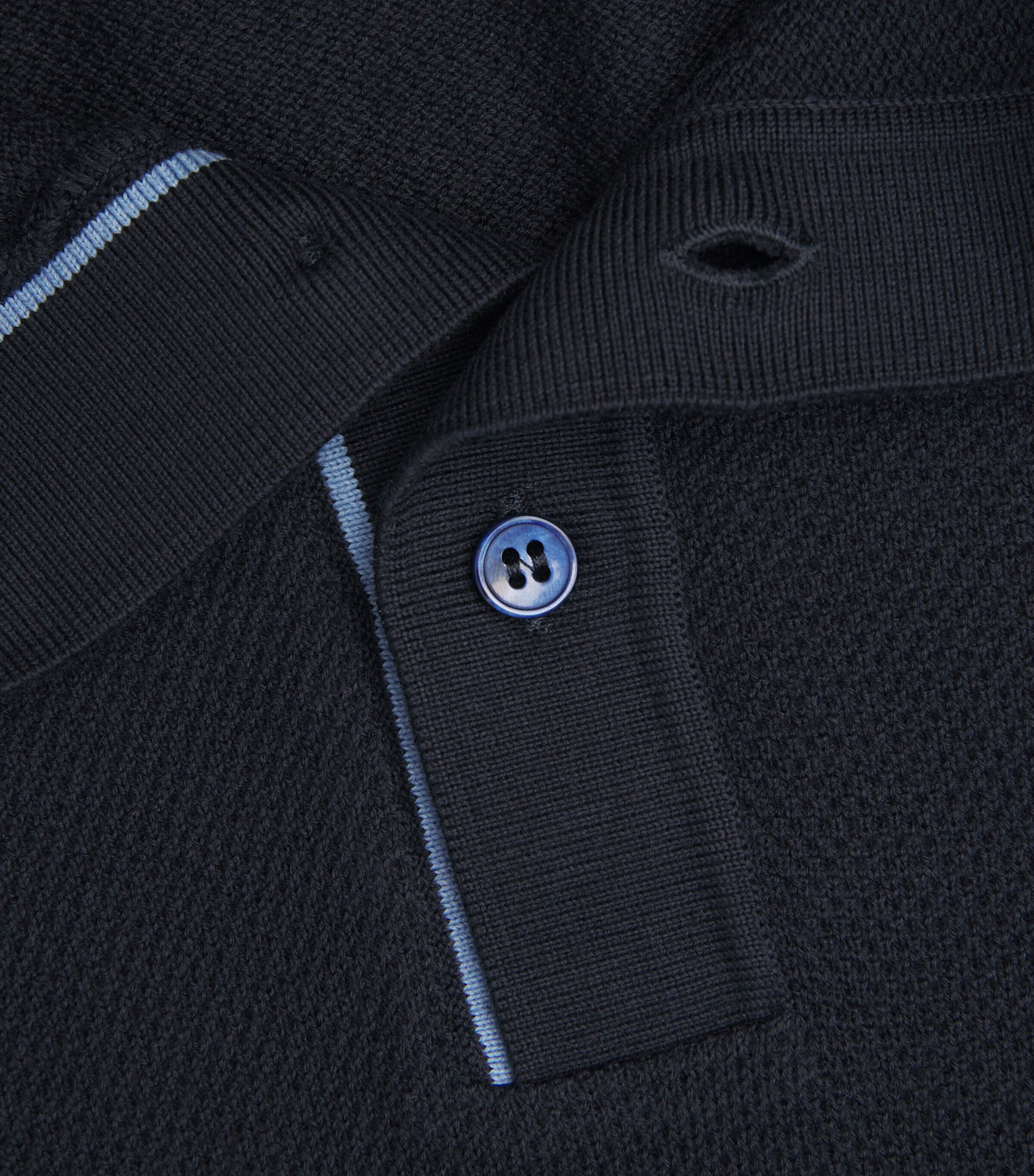 Cotton-Cashmere Polo Shirt 50BLUE Image 5