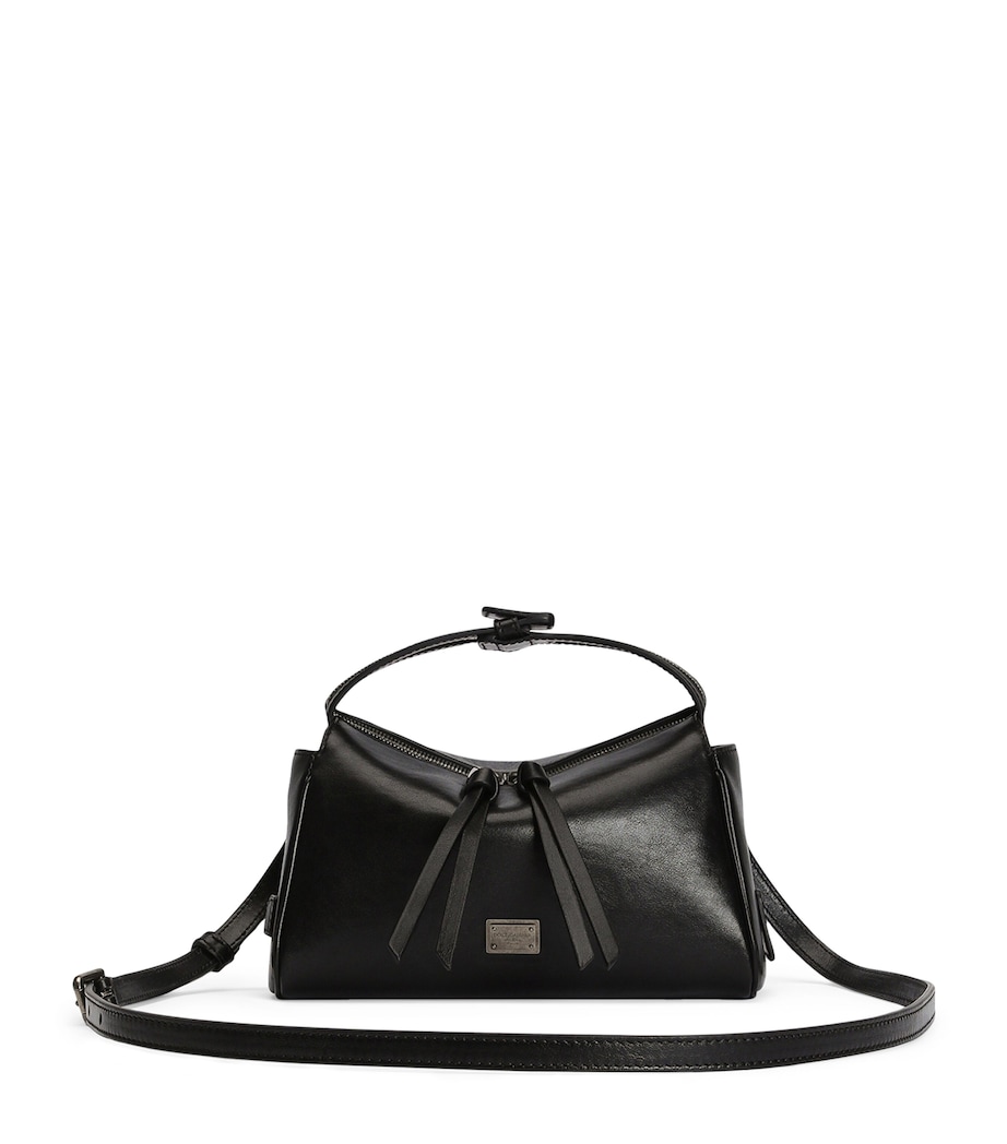 Dolce&Gabbana Calfskin Vittoria Shoulder Bag Black Image 1