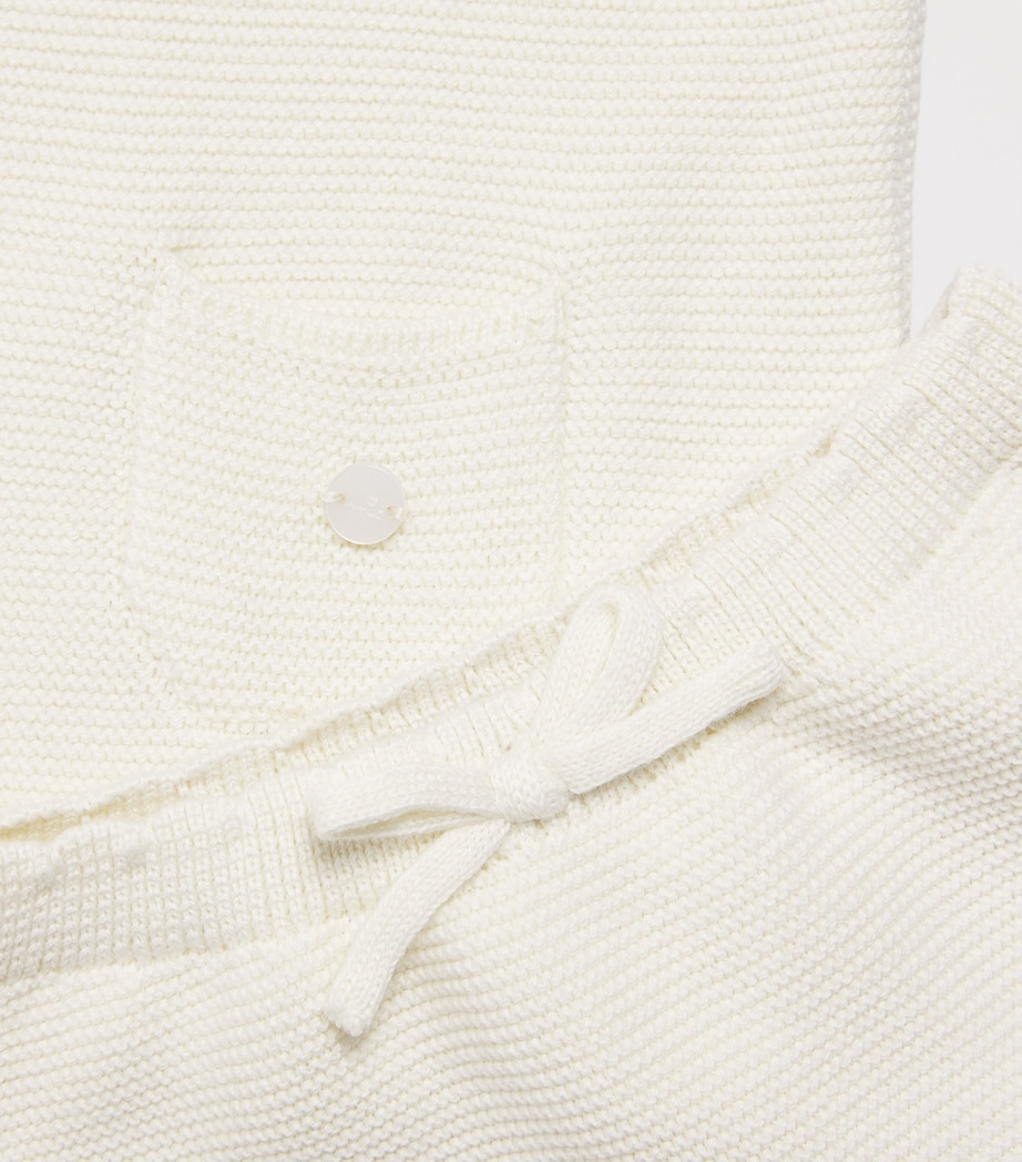 Marie-Chantal Cotton Coen Trousers (3-24 Months) Milky White Image 4